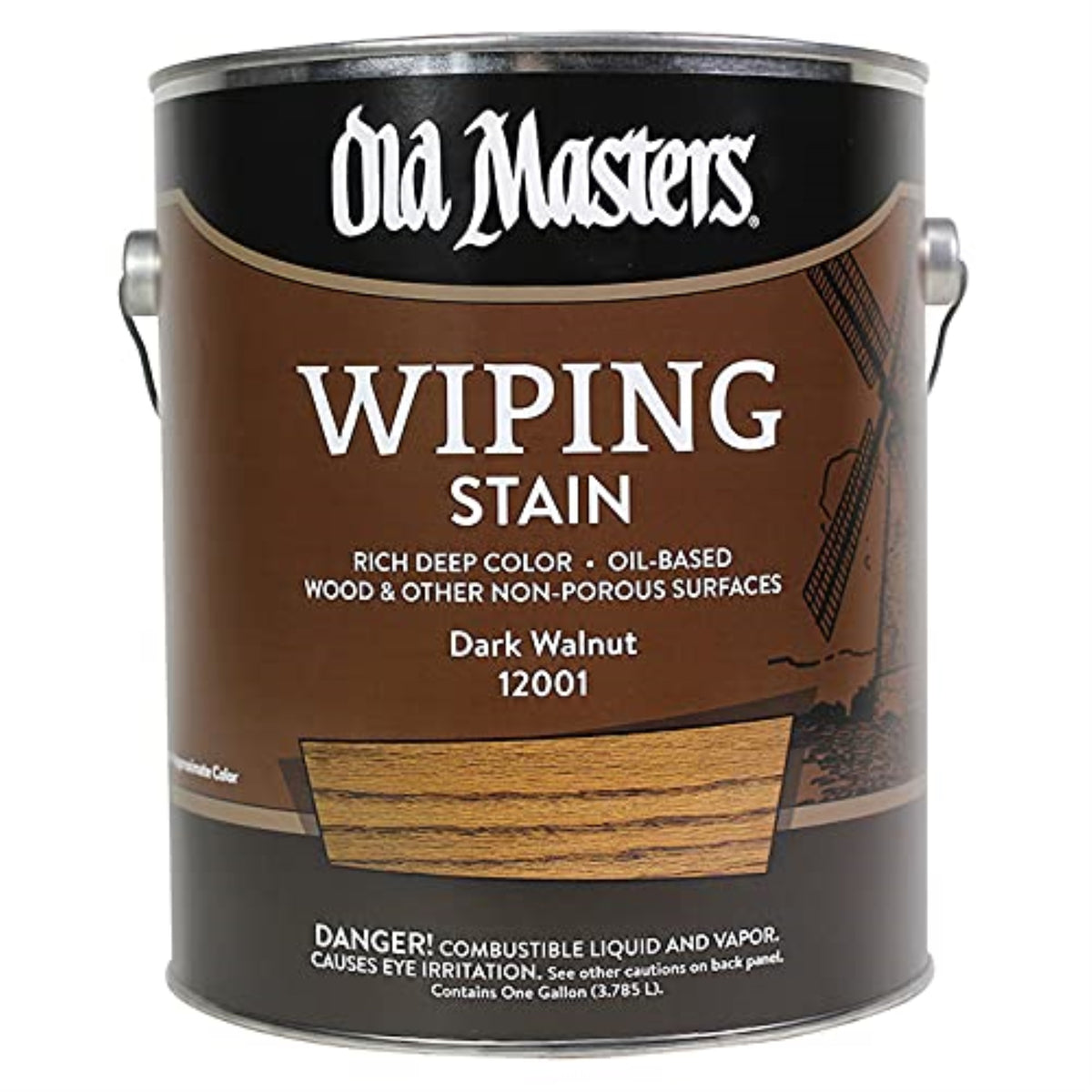 1834423 Wipe Stain Drk Wlnt Gl Old Masters Semi-Transparent Dark Walnut Oil-Based Wiping Stain 1 Gal (Pack Of 2)