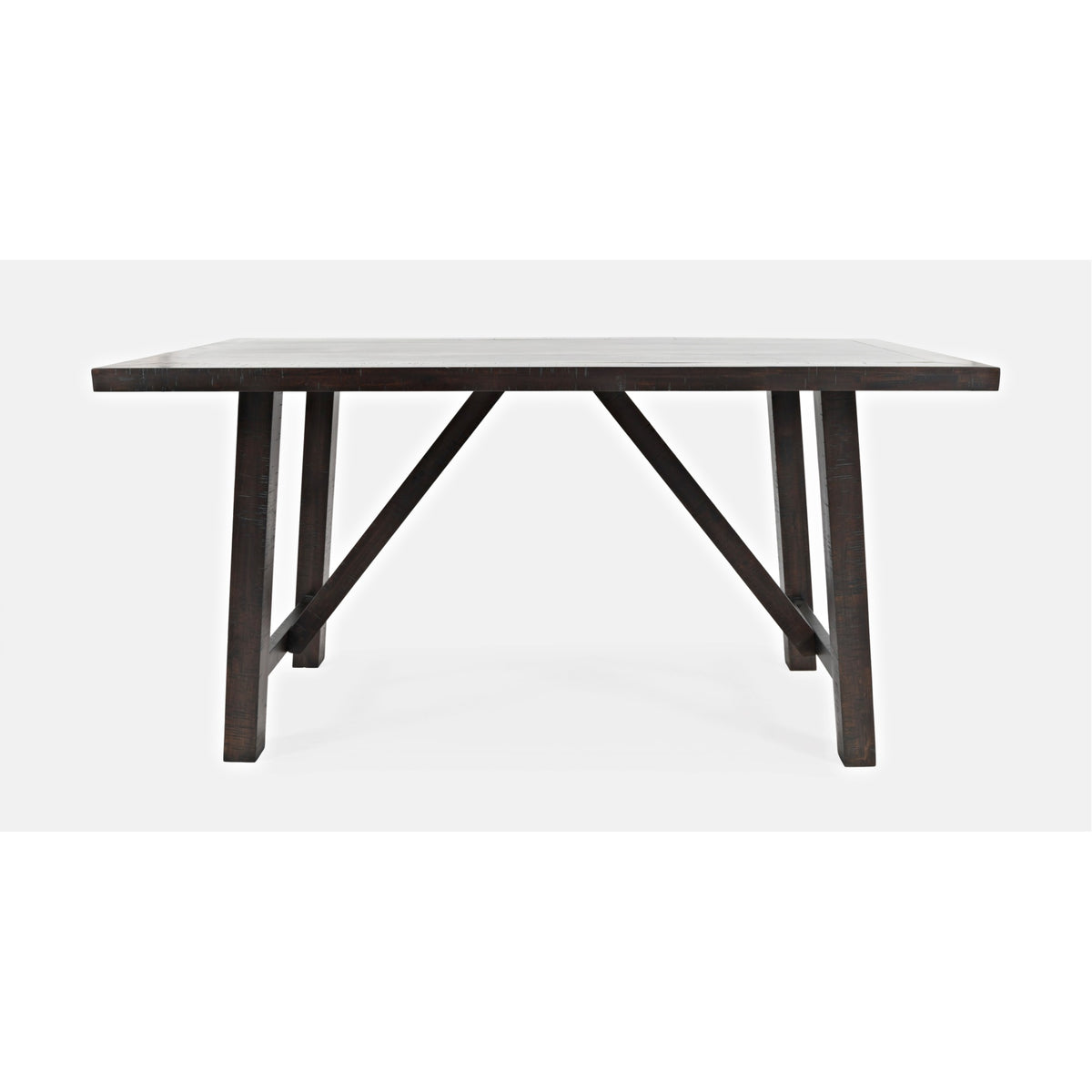 American Rustics 72' Counter Height Distressed Solid Wood Trestle Dining Table