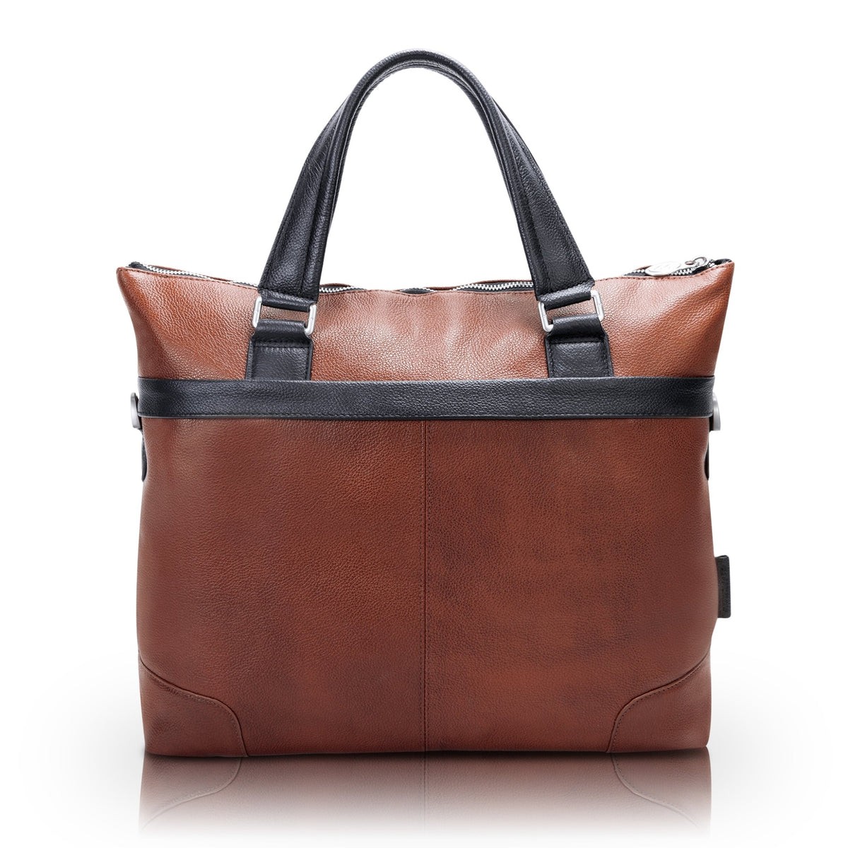 U Series | Eastward | 15 Leather, Two-Tone, Laptop & Tablet Briefcase - Brown