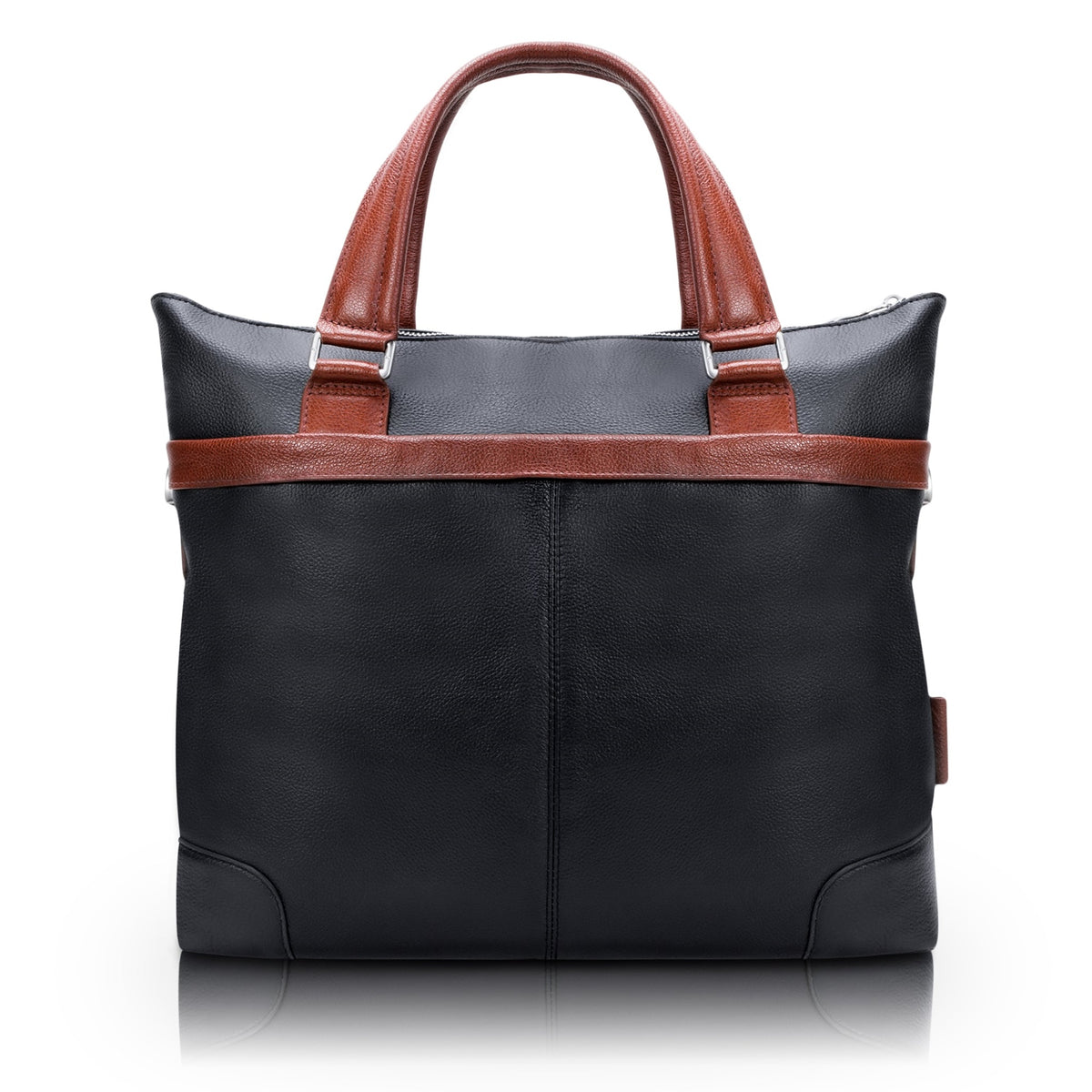 U Series | Eastward | 15 Leather, Two-Tone, Laptop & Tablet Briefcase - Black