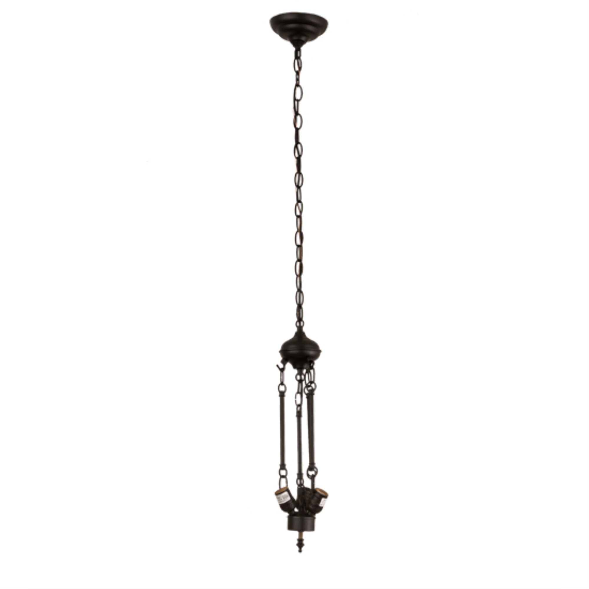 20'W Solar Black 3 Lt Inverted Pendant Hardware