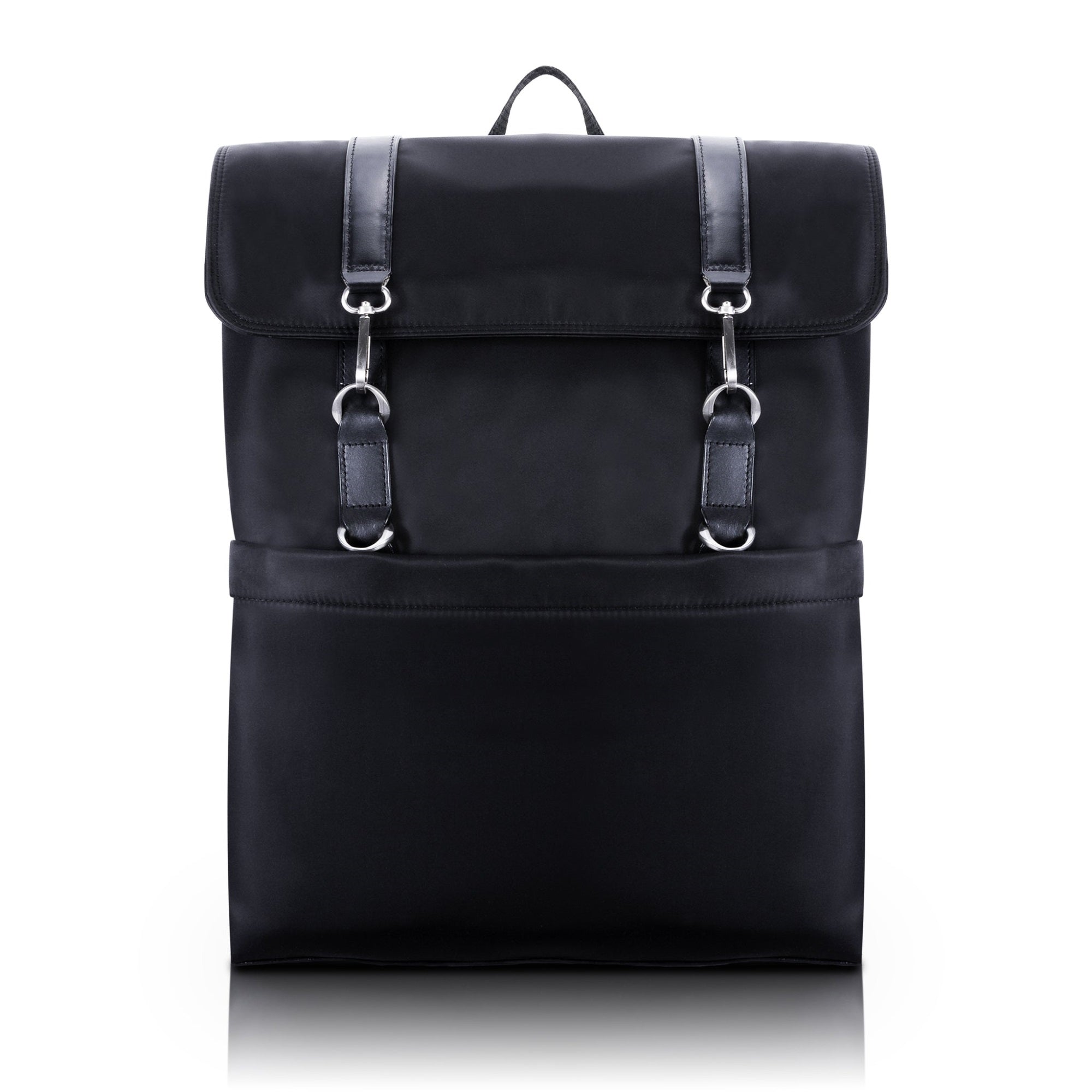 N Series | Element | 17 Nylon Flap Over Laptop Backpack - Black
