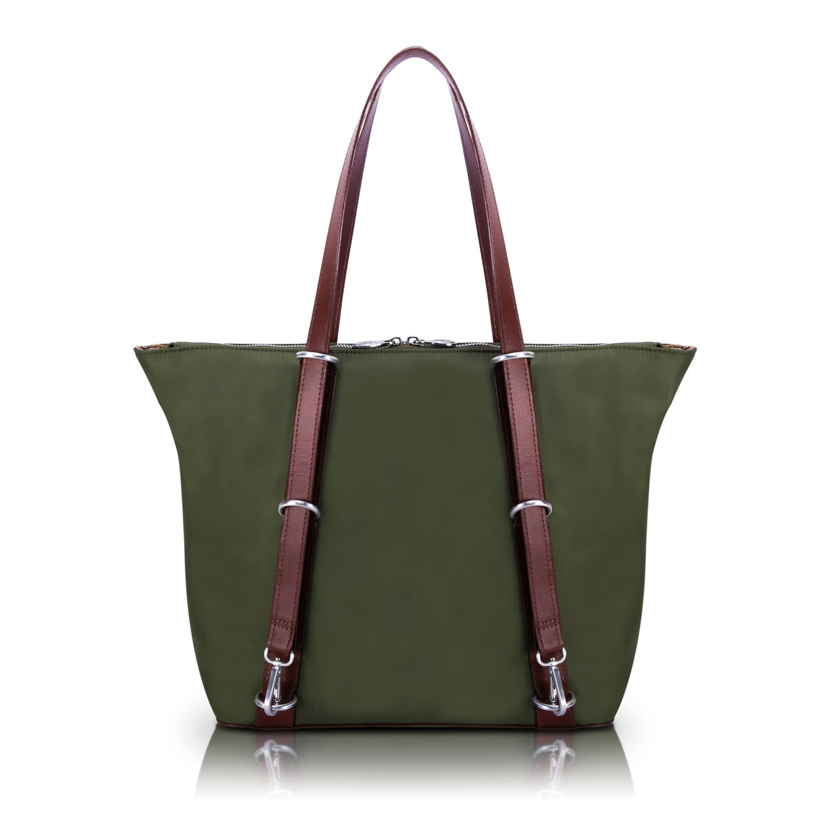 N Series | Dylan | 3-In-1 Nylon Convertible Backpack Tote - Green