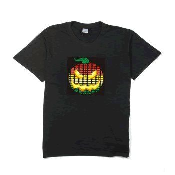 Jack O Lantern Pumpkin Electro luminscent T Shirt Extra Extra Large