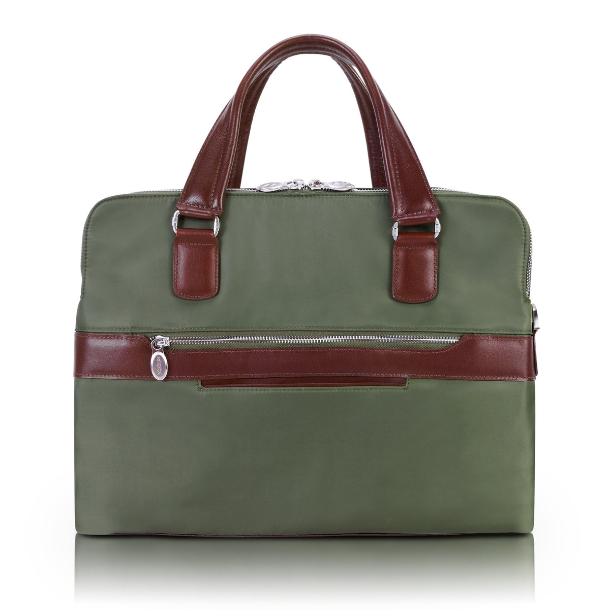 N Series | Hartford | Nylon Dual Compartment Briefcase - Green