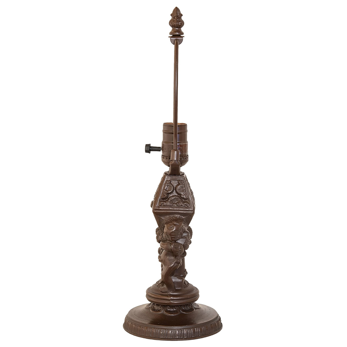 8.5' High Cherubs With Lantern Base