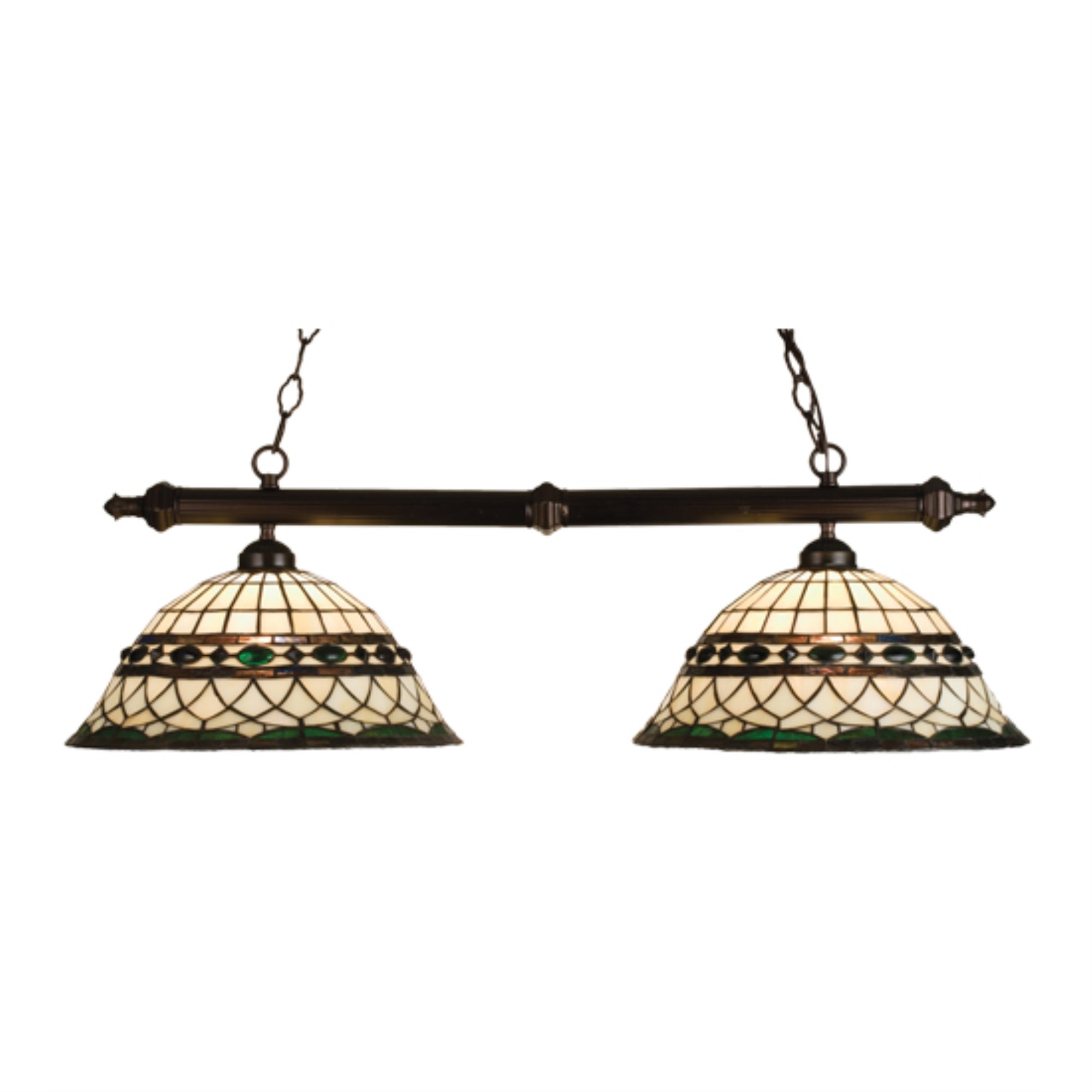 39'L Tiffany Roman 2 Lt Island Pendant
