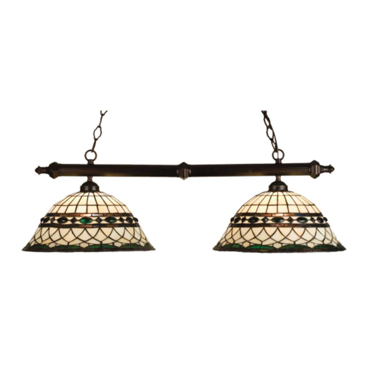 39'L Tiffany Roman 2 Lt Island Pendant