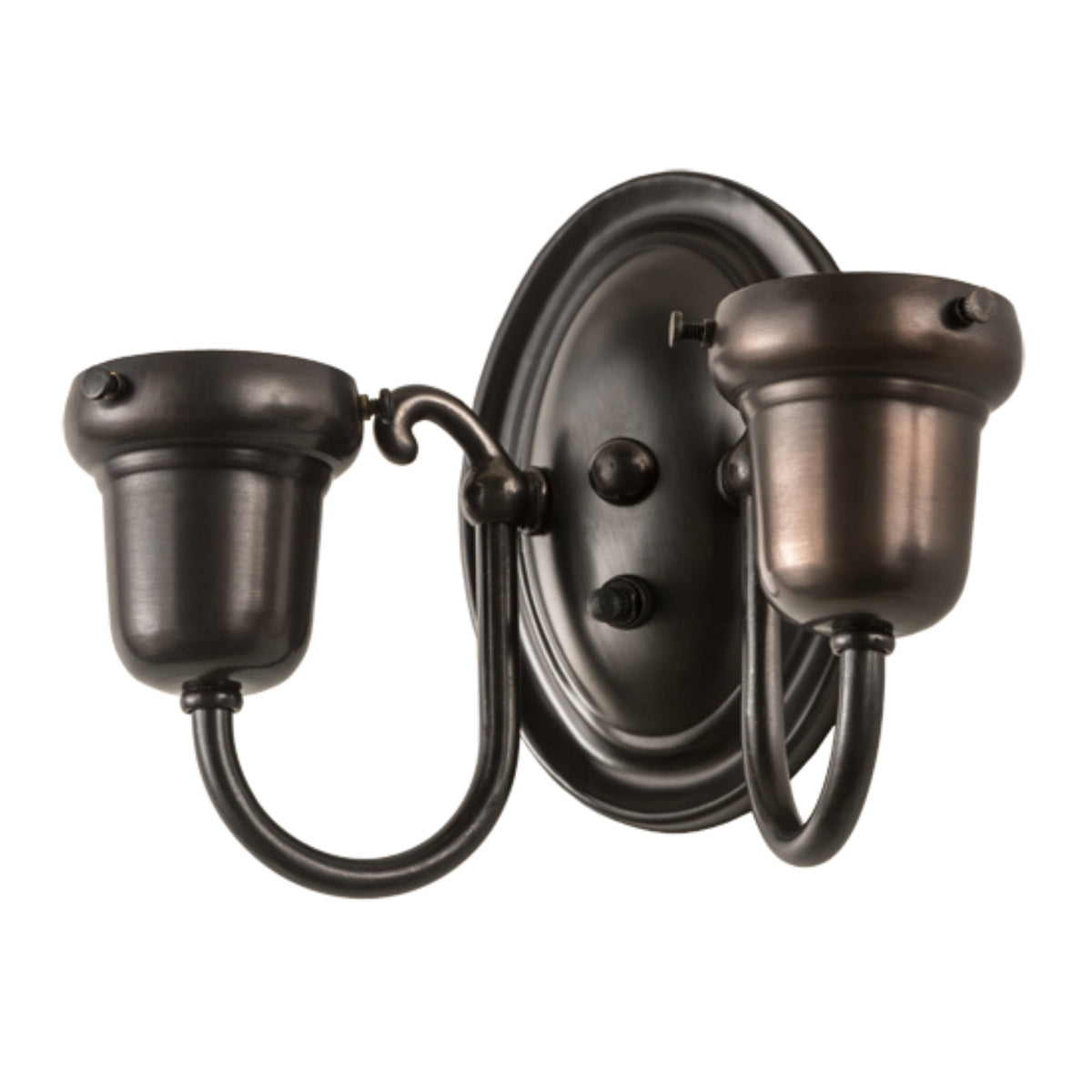 9'W Craftsman Brown 2 Lt Wall Sconce Hardware