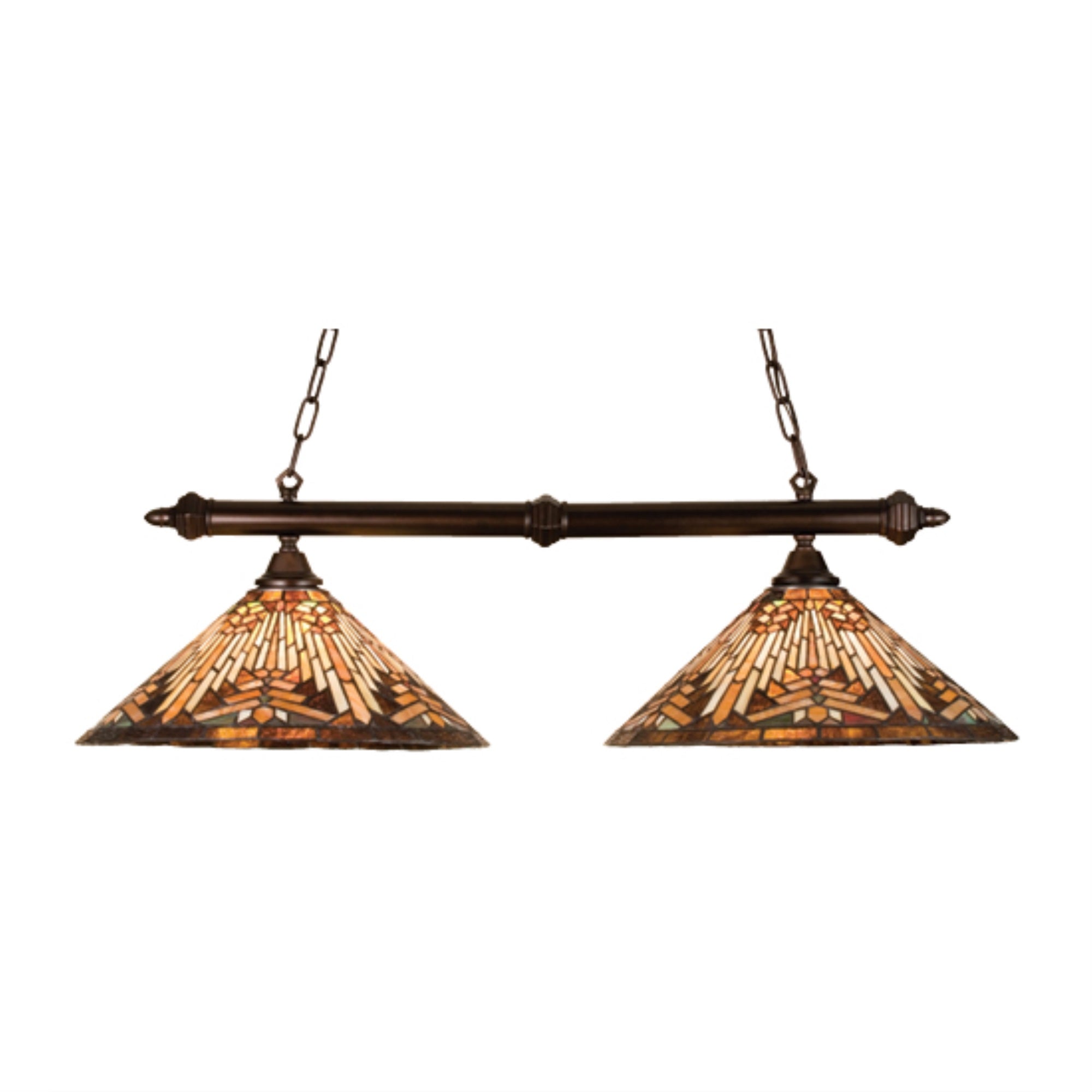 40' Long Nuevo Mission 2 Light Island Pendant