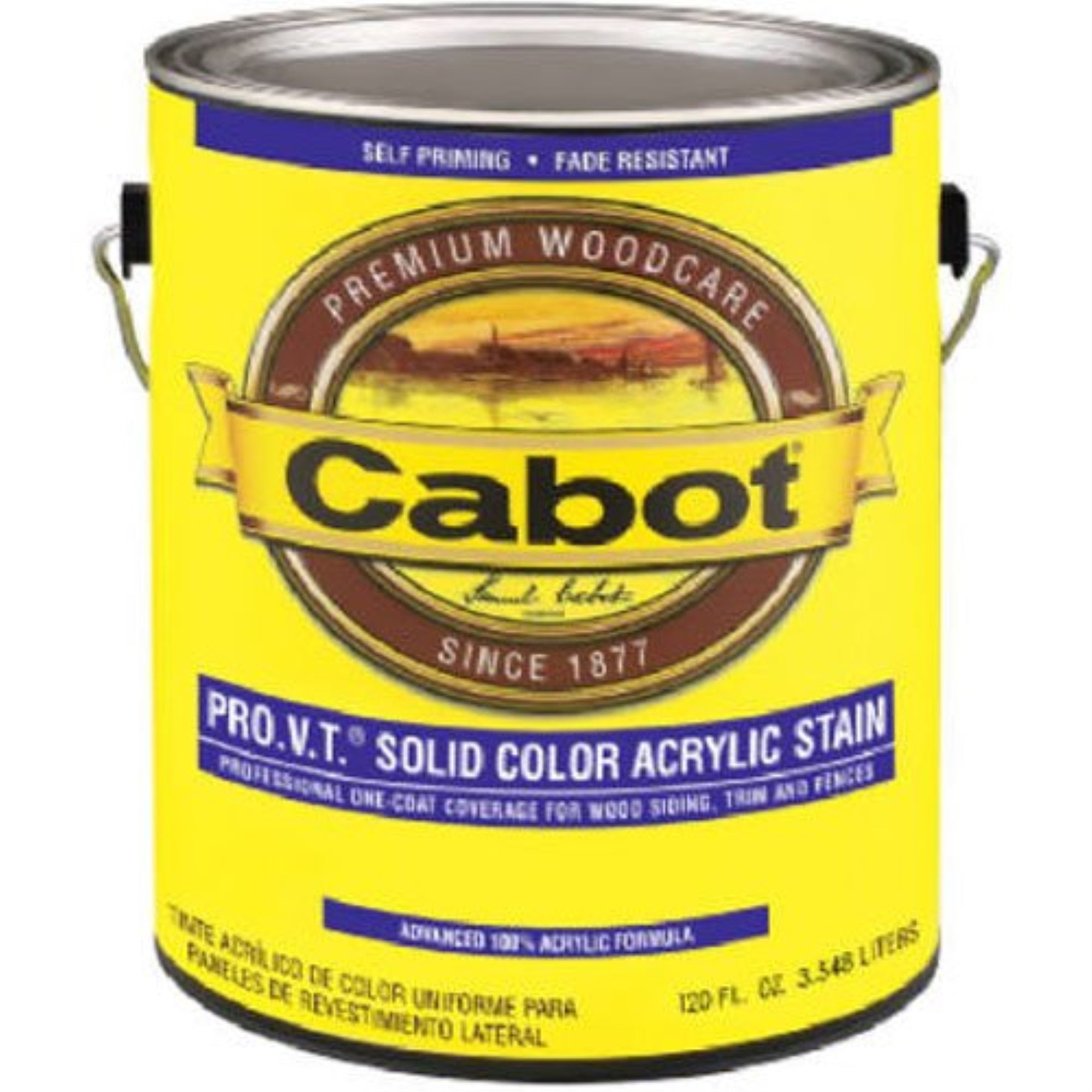 1899574 Siding Stain Solid Mb Qt Cabot Solid Tintable Satin Medium Base Medium Base Acrylic Siding Stain 1 Qt (Pack Of 4)
