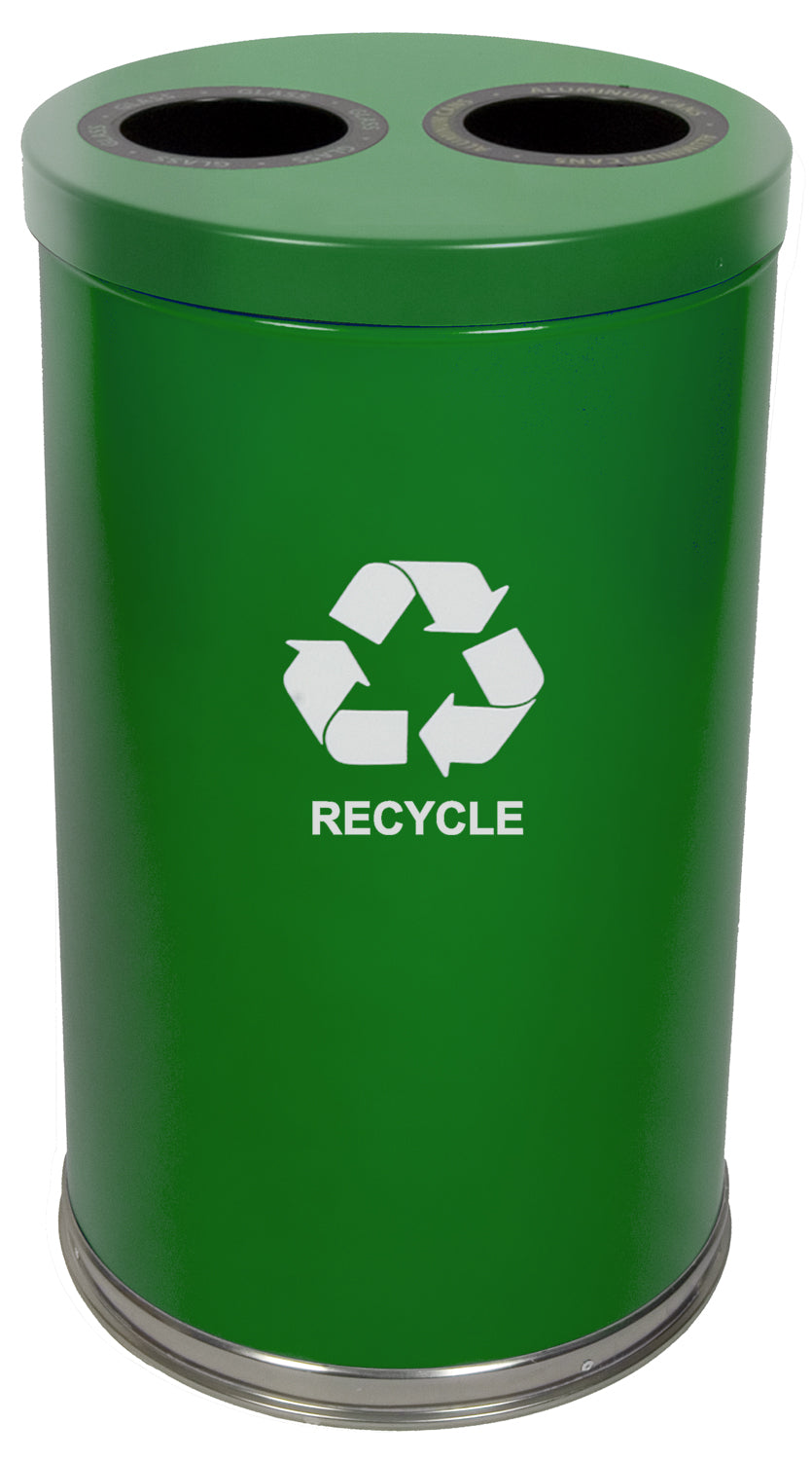 18Rtgn-2H-Vv Ergode Emoti-Can: Versatile Dual Opening Container For Efficient Recycling & Waste Disposal, Lift-Off Lid, Stainles