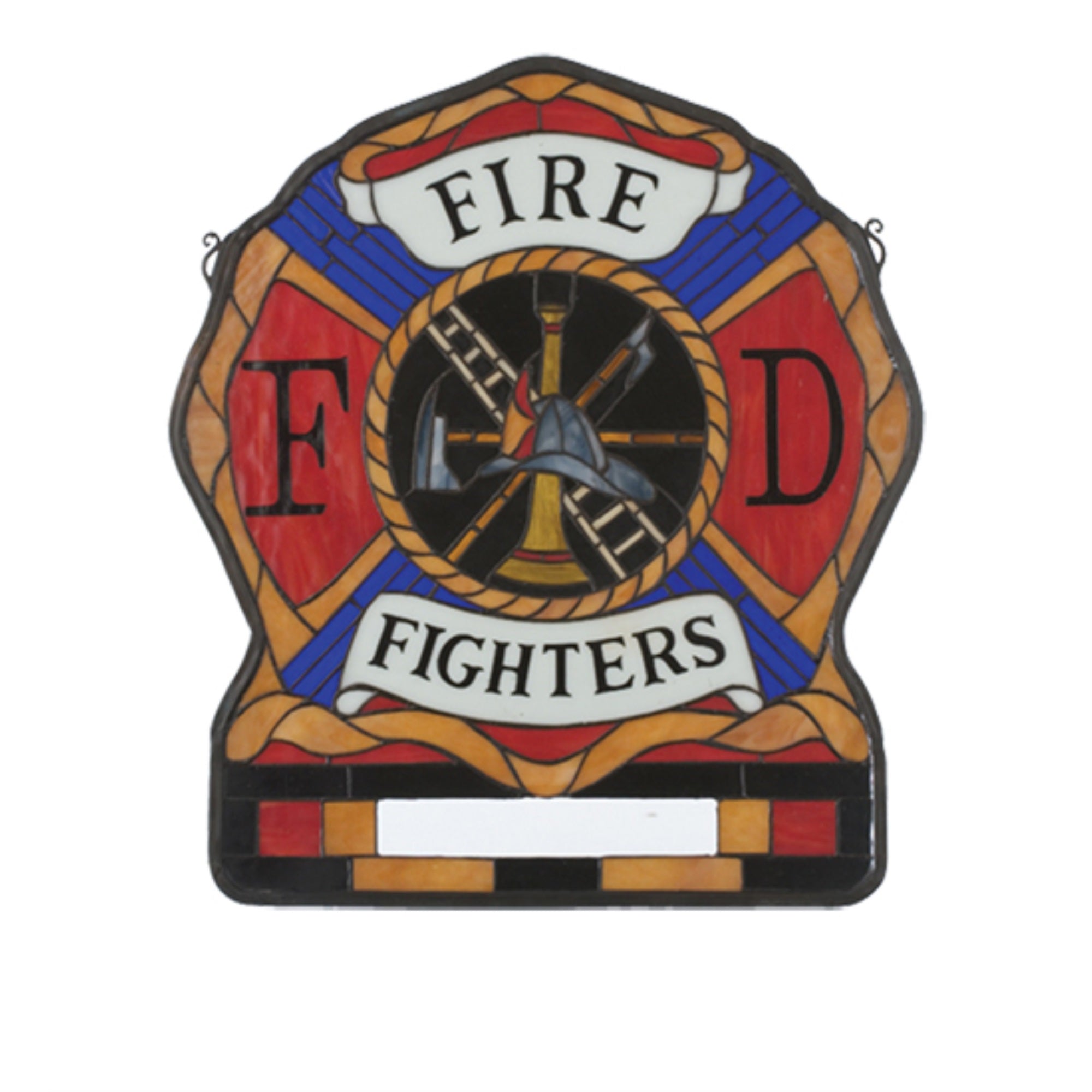 20'W X 23'H Personalized Fireman'S Shield Stained Glass Window