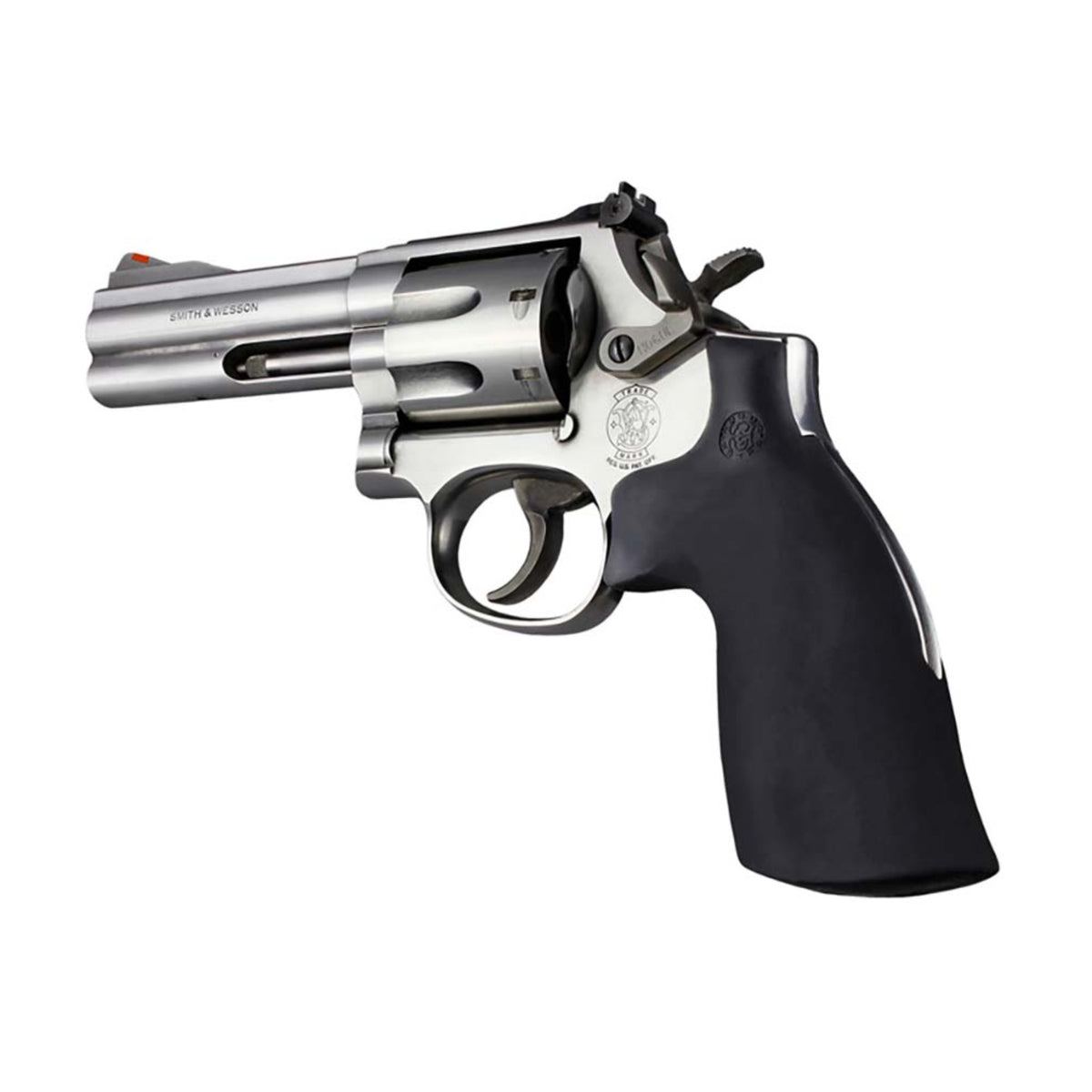 Hogue S&W Kl Frame Round Butt Rubber Conversion No Finger Grooves Monogrip Black