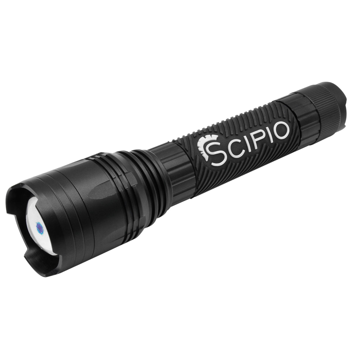 Scipio Tactical Led Flashlight 1903021R - 2000 Lumens 3-Mode Light Beam - Black
