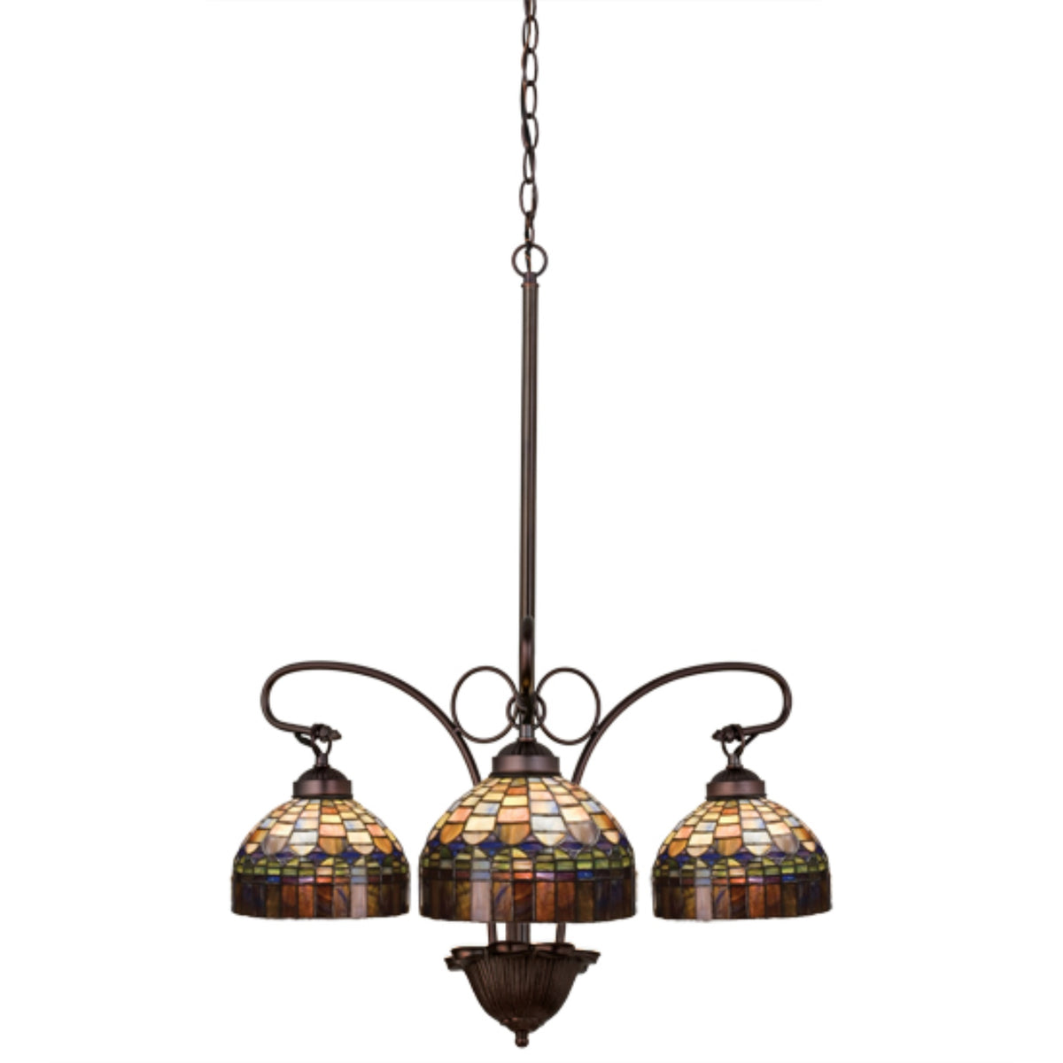 24'W Tiffany Candice 3 Lt Chandelier