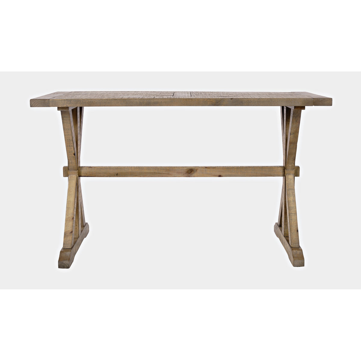 Carlyle Crossing Modern Rustic Distressed Solid Wood Sofa Table With Trestle