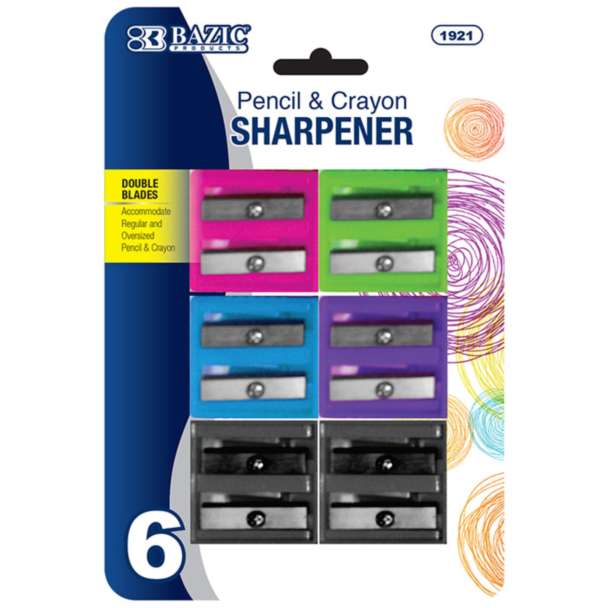 Bazic Dual Blades Square Sharpener (6/Pack) / Box Qty - 24