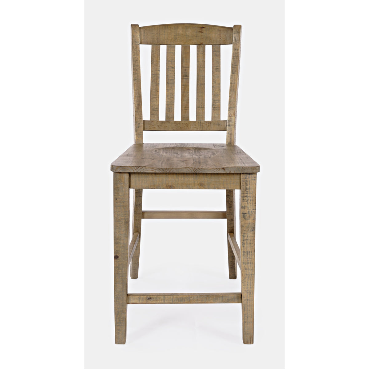 Carlyle Crossing Modern Rustic Solid Wood Slatback Counter Height Stool (Set Of 2)