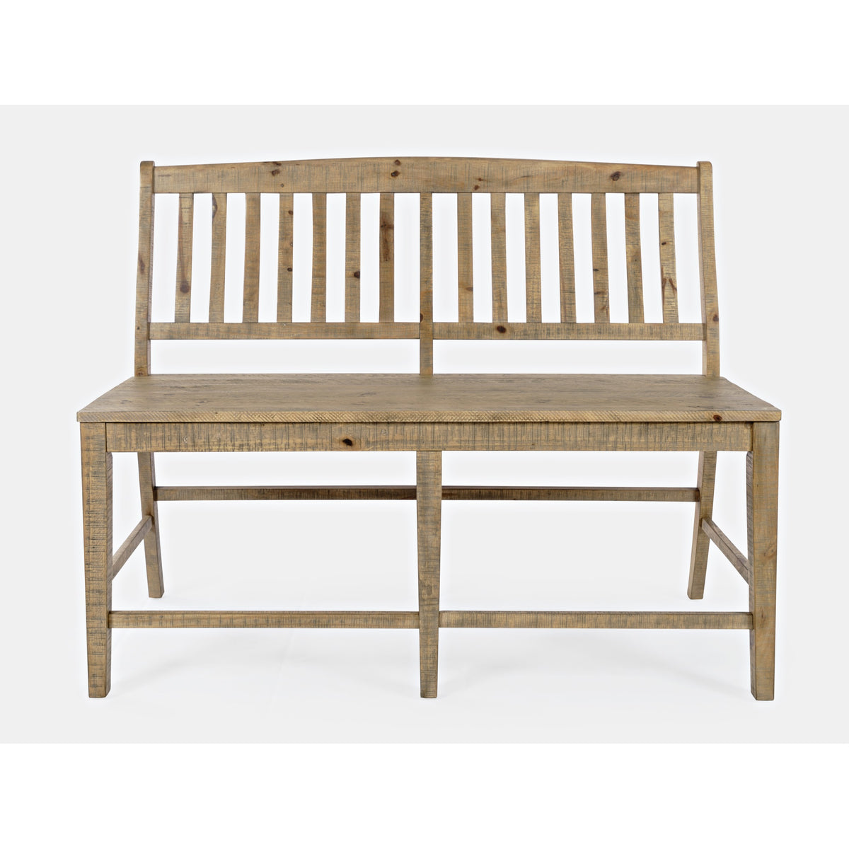 Carlyle Crossing Modern Rustic Solid Wood Slatback Counter Height Bench