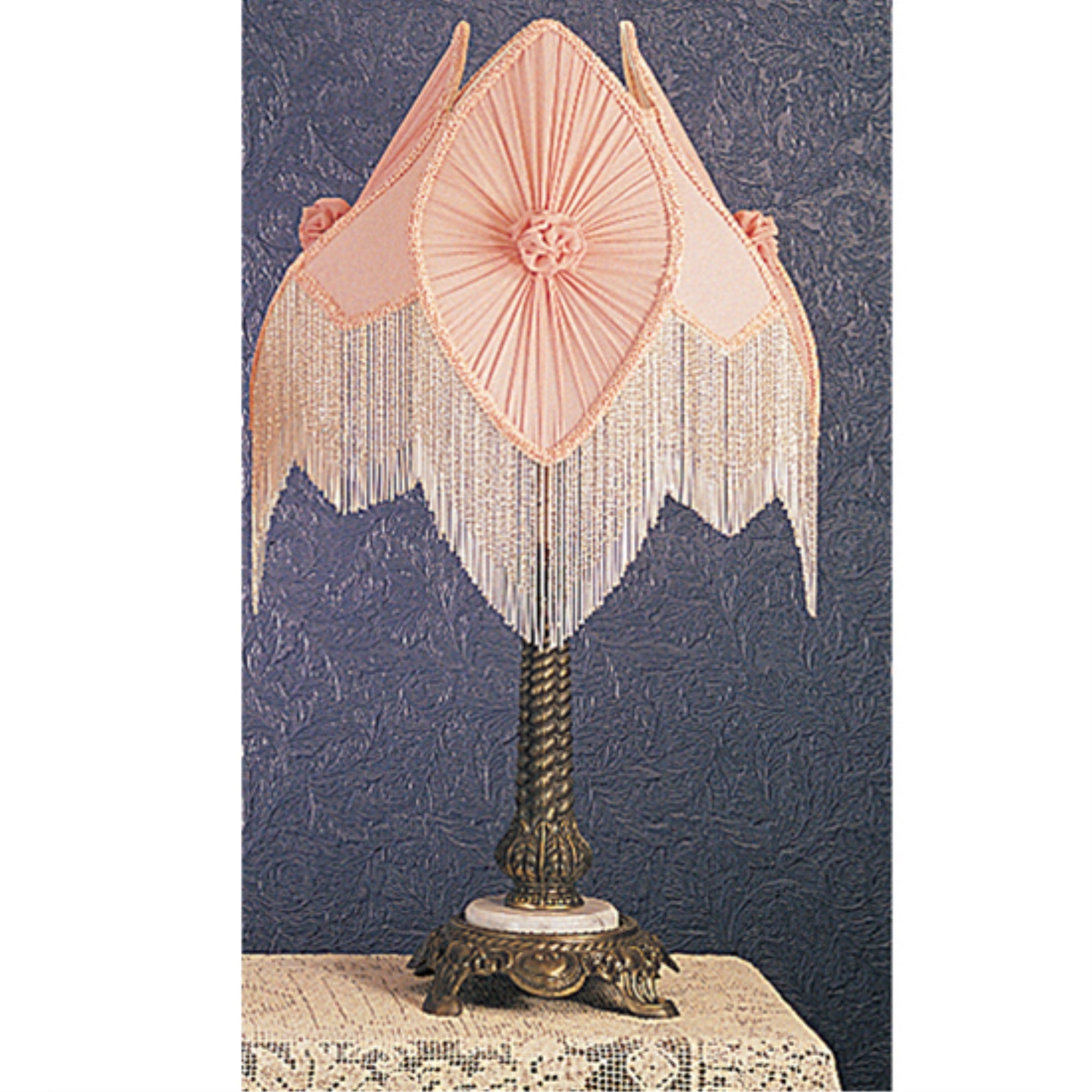 15'H Fabric & Fringe Pink Pontiff Accent Lamp