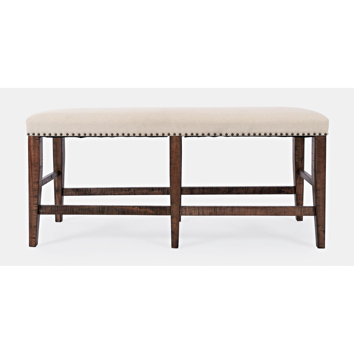 Fairview Transitional 52' Backless Upholstered Counter Height Bench