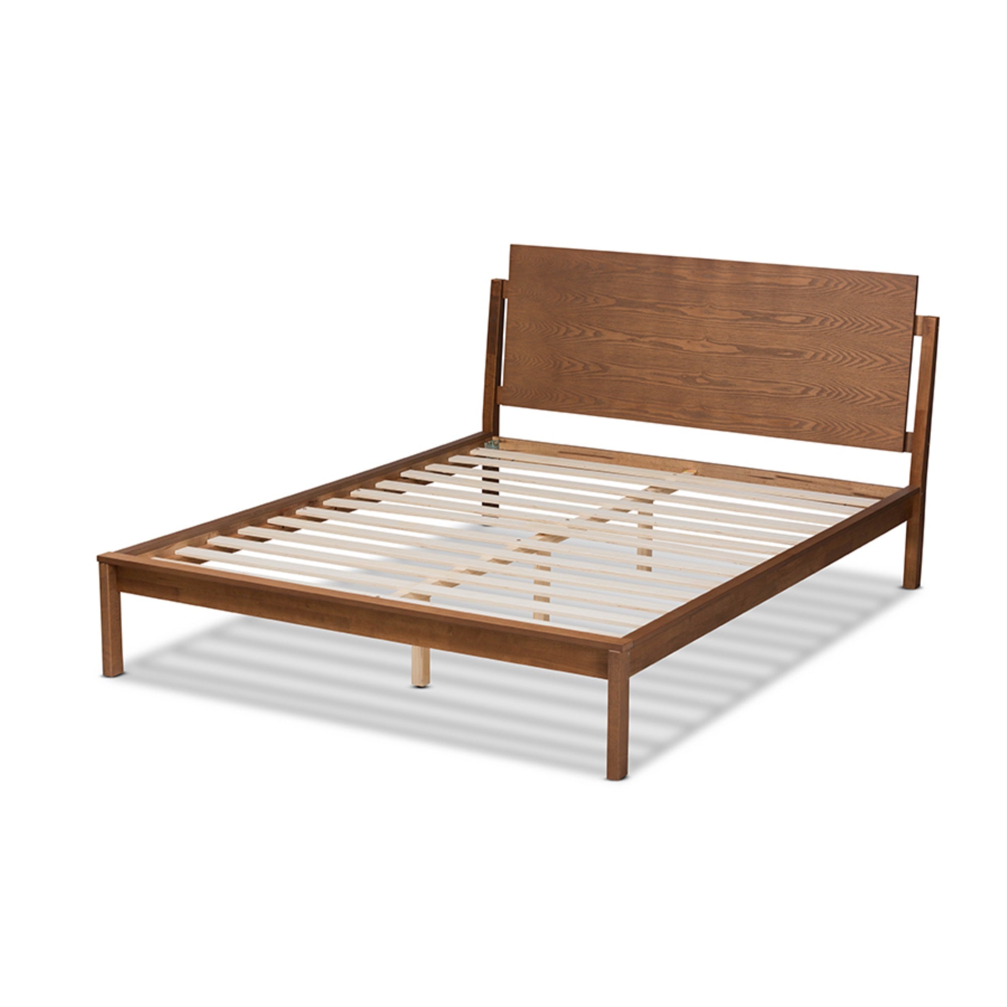 Baxton Studio Giuseppe Modern And Contemporary Walnut Brown Finished Queen Size Platform Bed