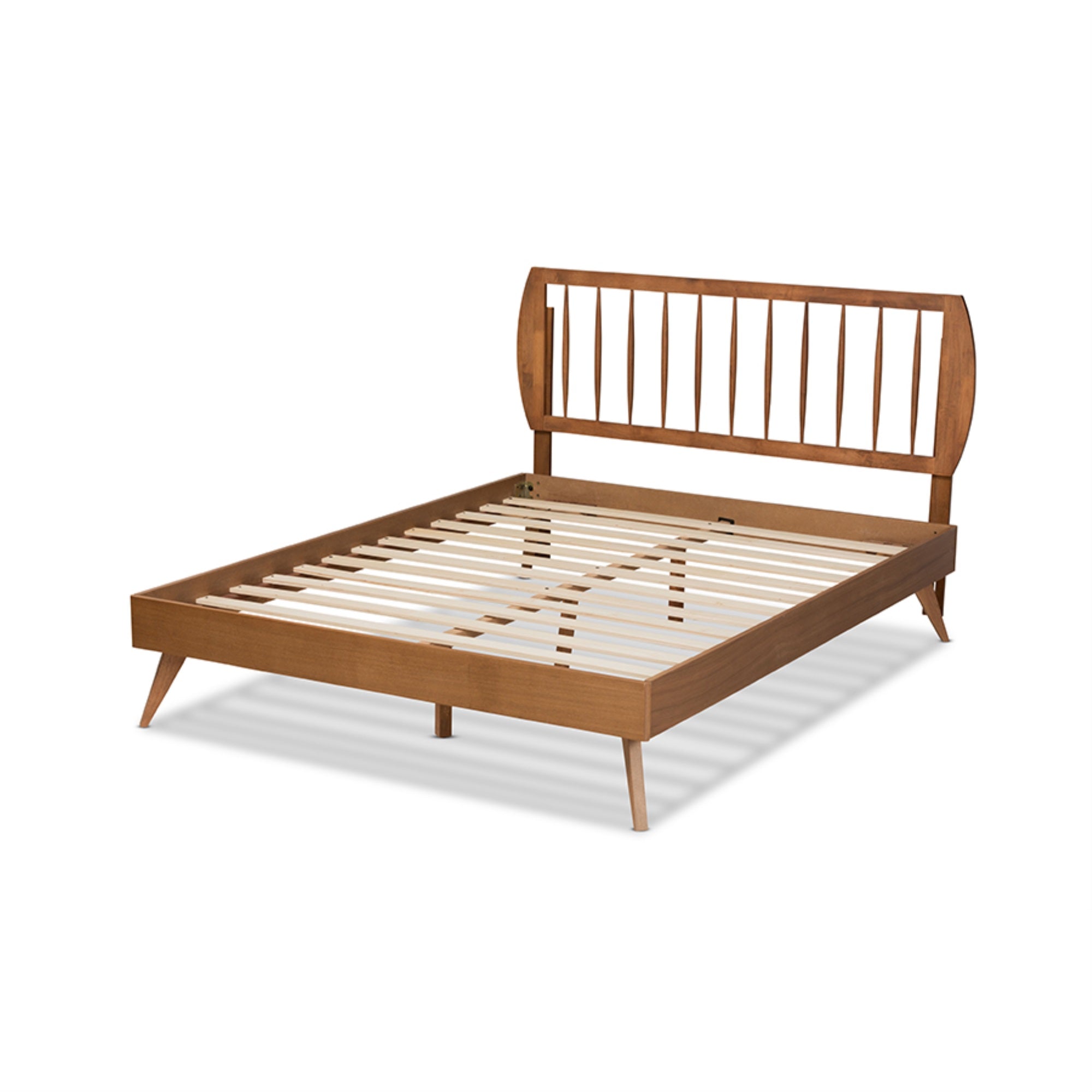 Baxton Studio Emiko Modern And Contemporary Walnut Brown Finished Wood Full Size Platform Bed