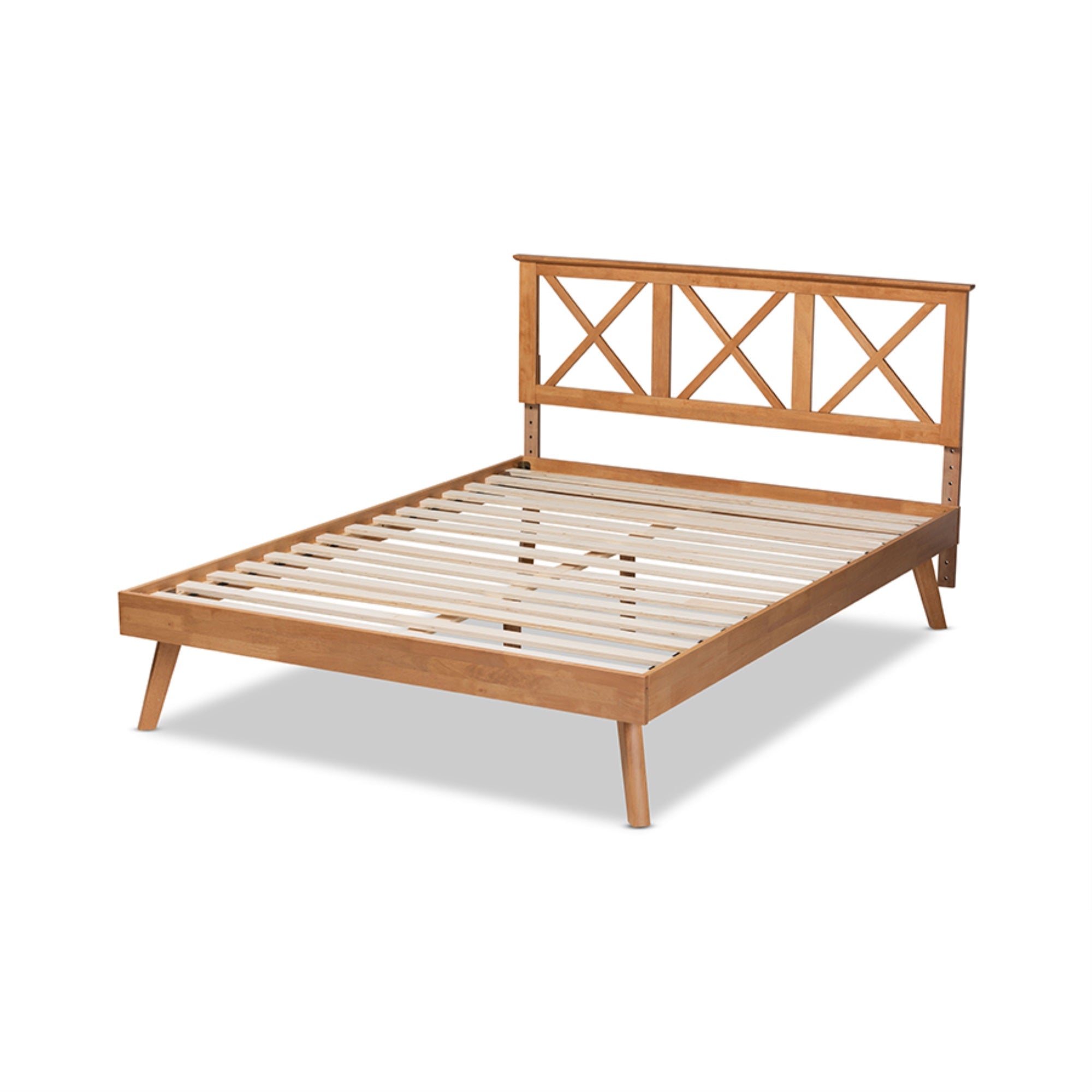 Baxton Studio Galvin Modern And Contemporary Brown Finished Wood Full Size Platform Bed
