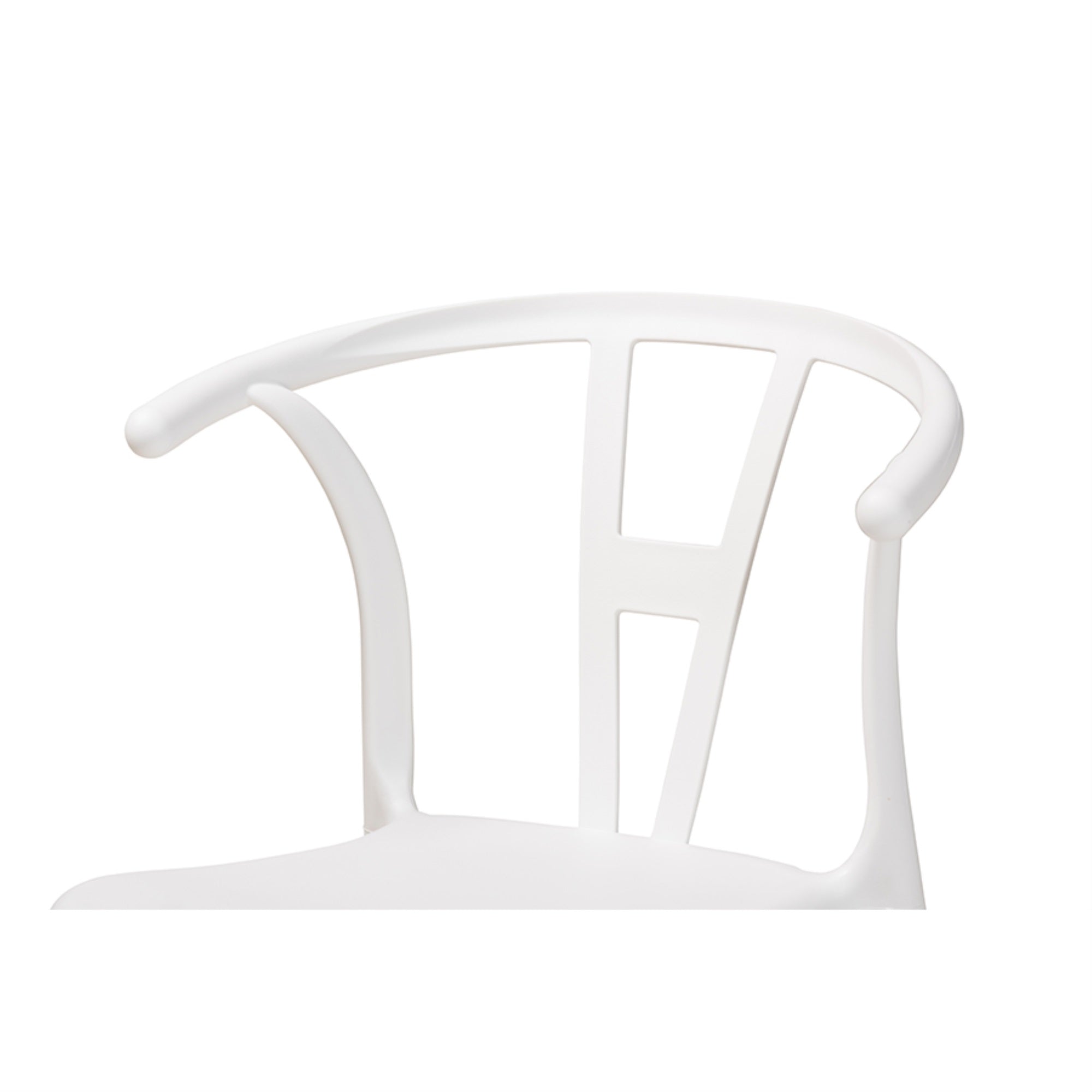 Baxton Studio Warner Modern And Contemporary White Plastic 4-Piece Dining Chair Set