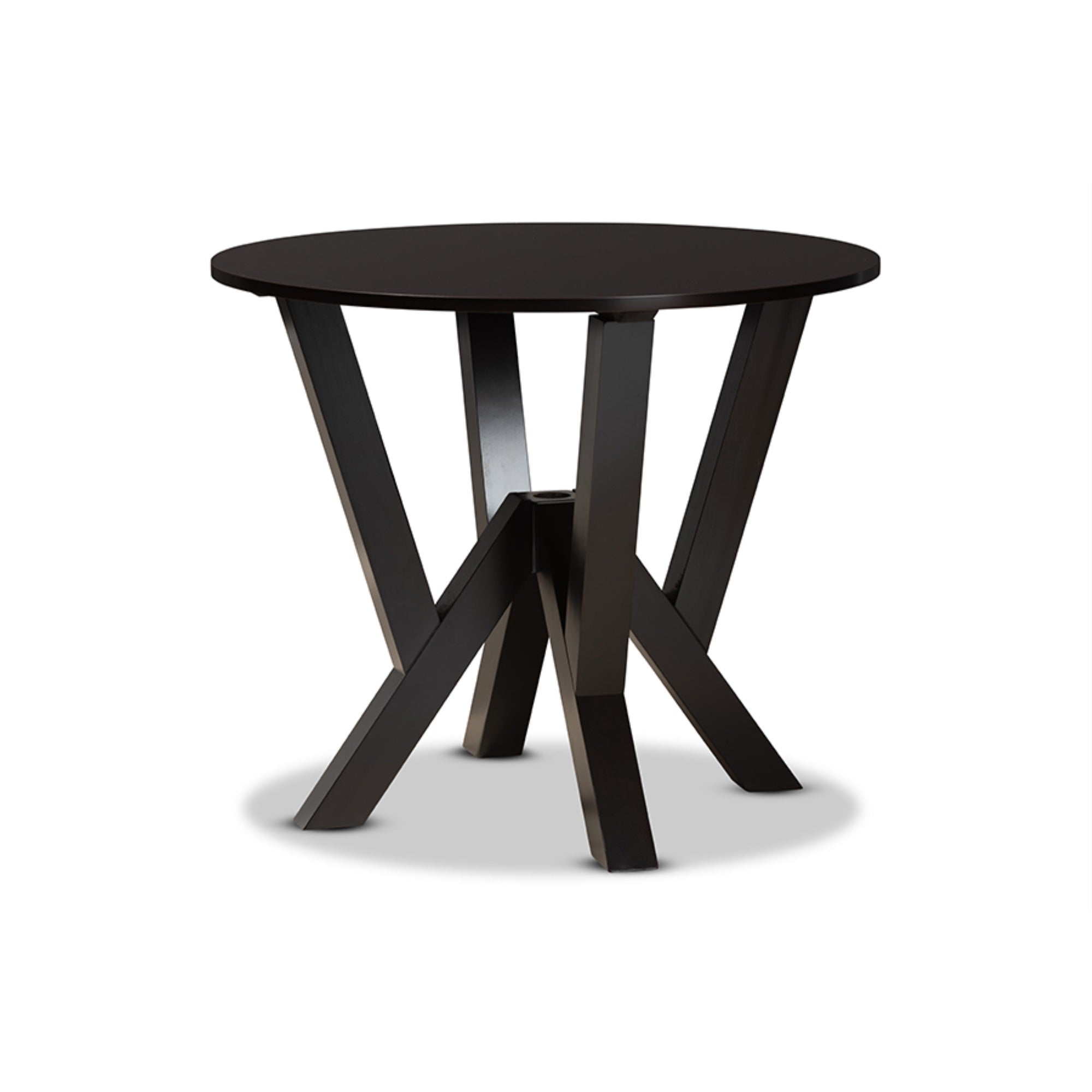 Baxton Studio Kaila Modern And Contemporary Dark Brown Finished Wood 5-Piece Dining Set
