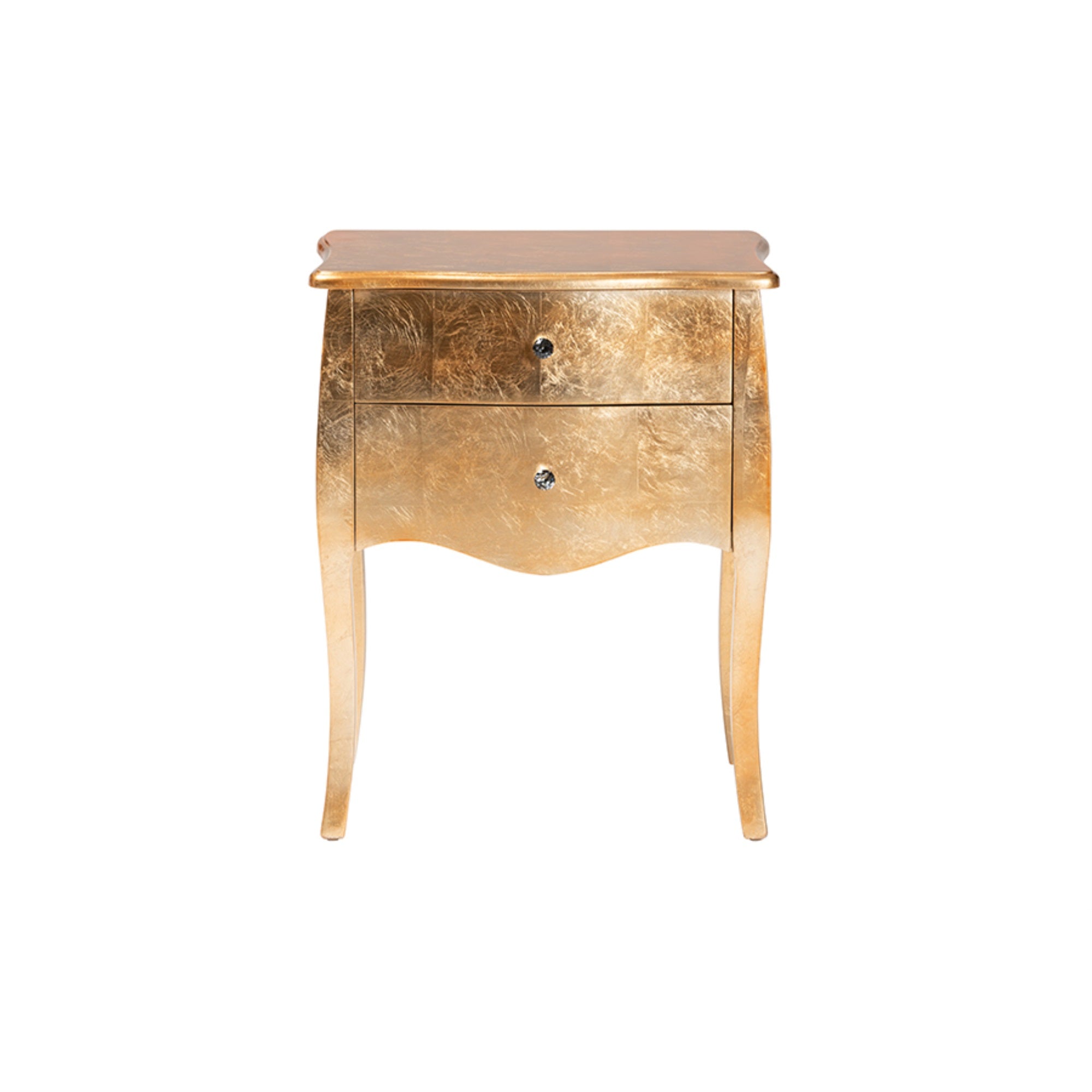 Baxton Studio Patrice Classic And Traditional Gold Finished Wood 2-Drawer End Table