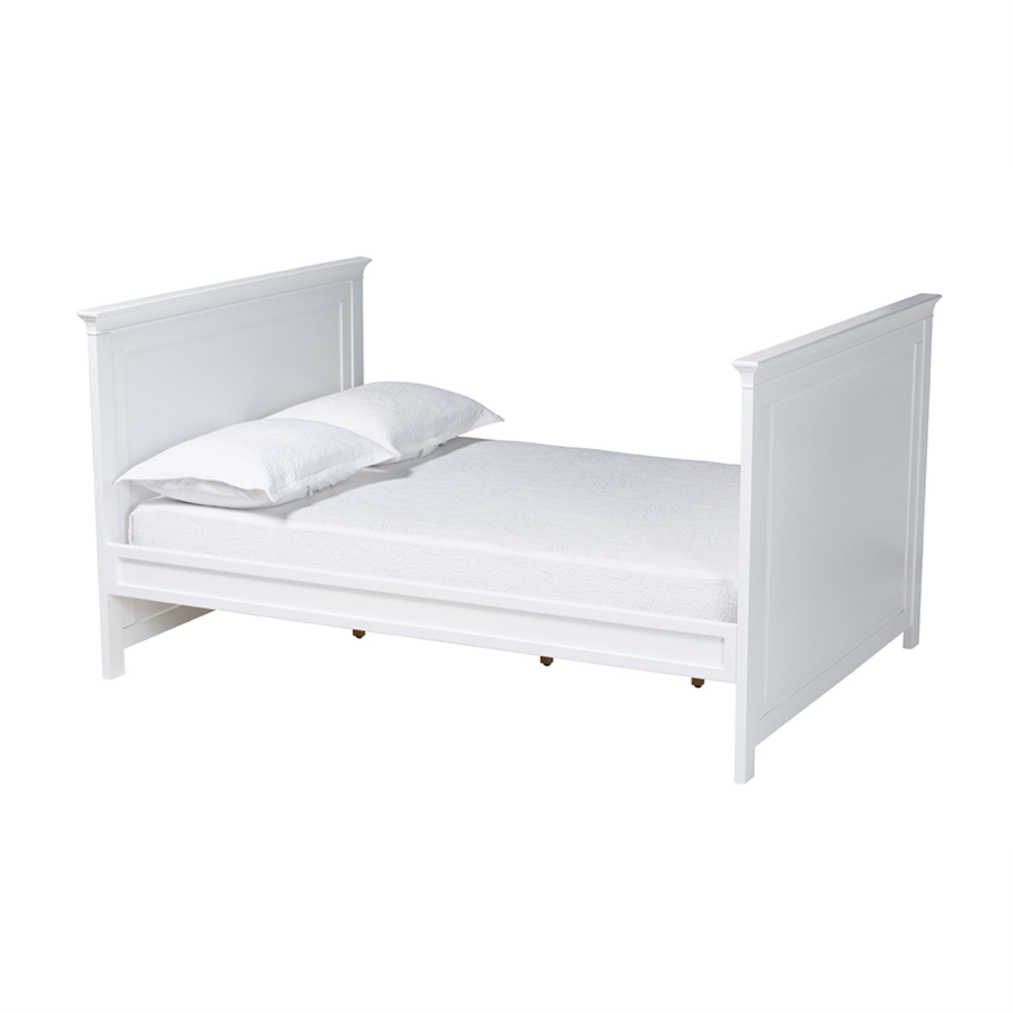 Baxton Studio Ceri Classic and Traditional White Finished Wood Full Size Daybed