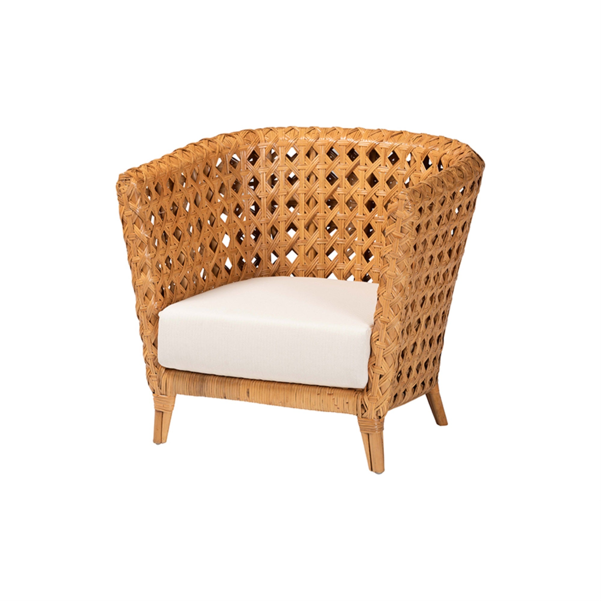 bali & pari Daiwa Bohemian Light Honey Ratan Accent Chair