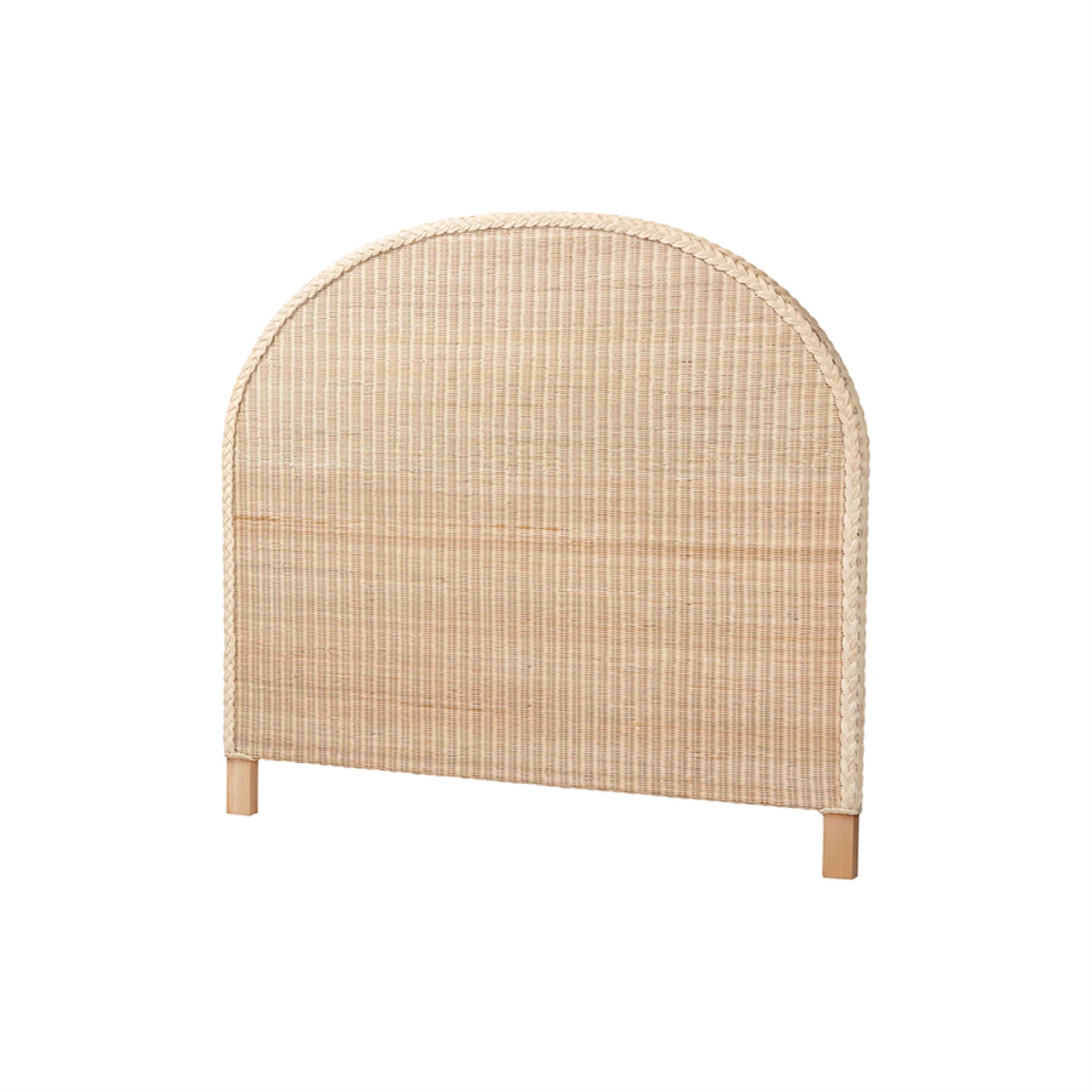 bali & pari Lanica Japandi Sun Bleached Rattan King Size Standalone Headboard