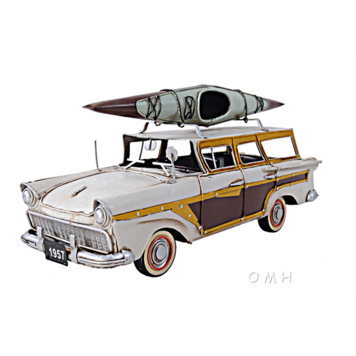 1957 Ford Woody-Look Country Squire Wagon Model With Kayak