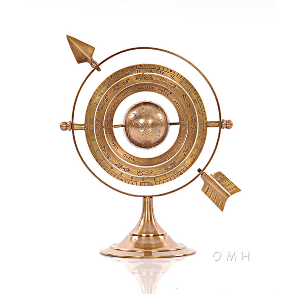 Brass Armillary Globe Dcor