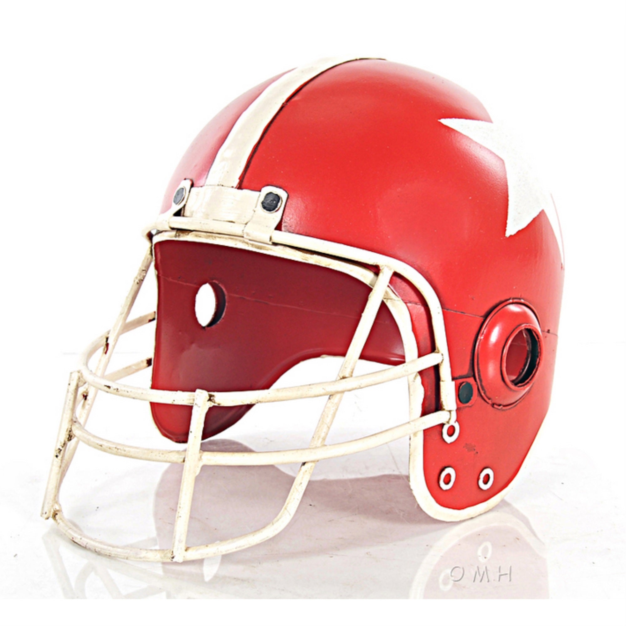 Red Football Helmet Model