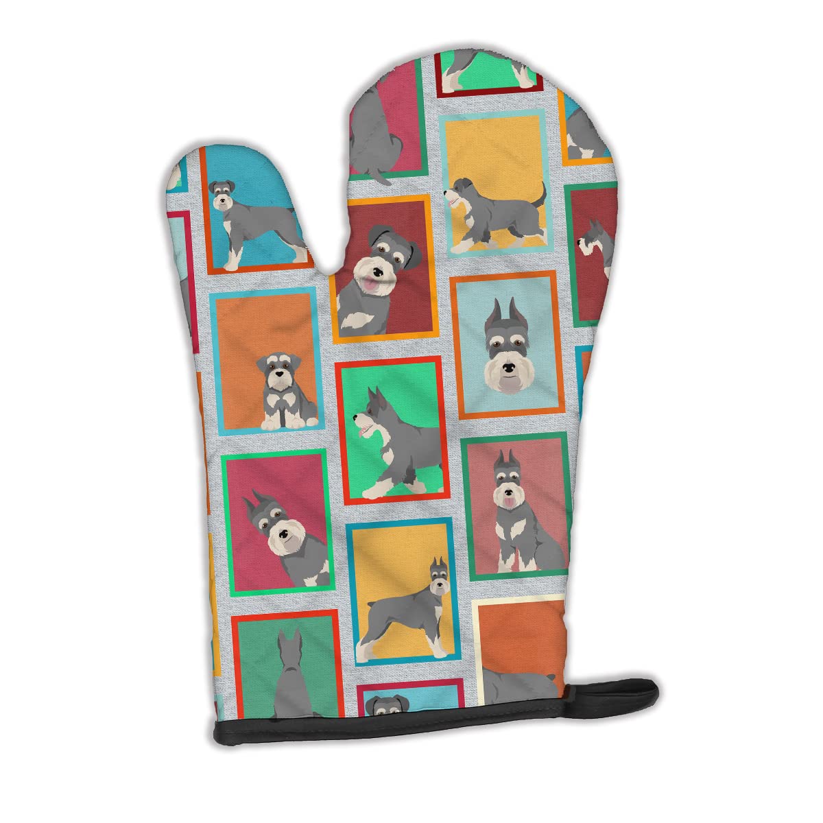 Carolines Treasures MLM1104OVMT Lots of Schnauzer Oven Mitt Heat Resistant Thick Oven Mitt for Hot Pans and Oven, Kitchen Mitt Protect Hands, Cooking Baking Glove