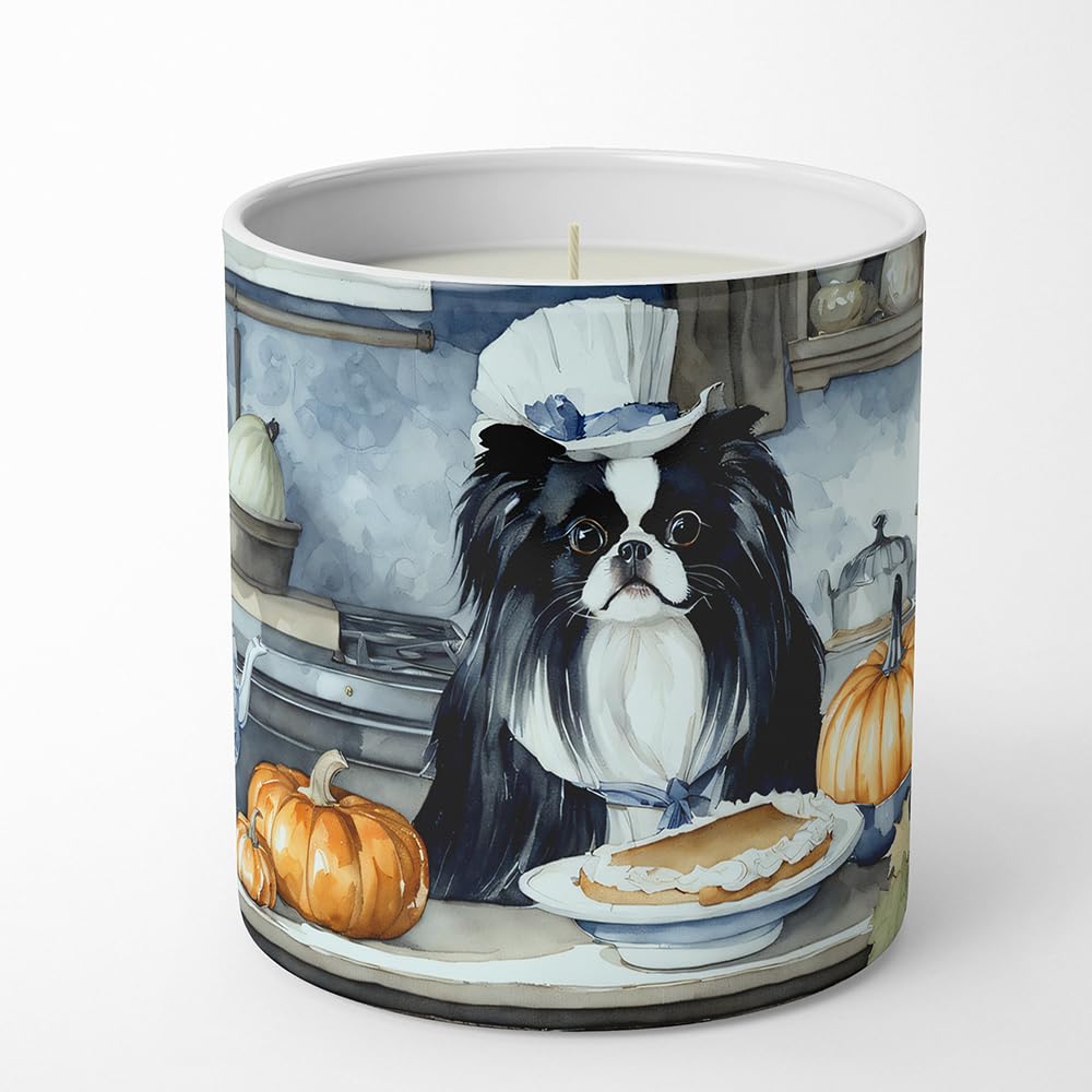 Carolines Treasures DAC1783CDL Japanese Chin Fall Kitchen Pumpkins Decorative Soy Candle Nature Soy Wax Essential Oil Home Decor Ideal for Bedroom Kitchen Bath Office Gift, 10 oz