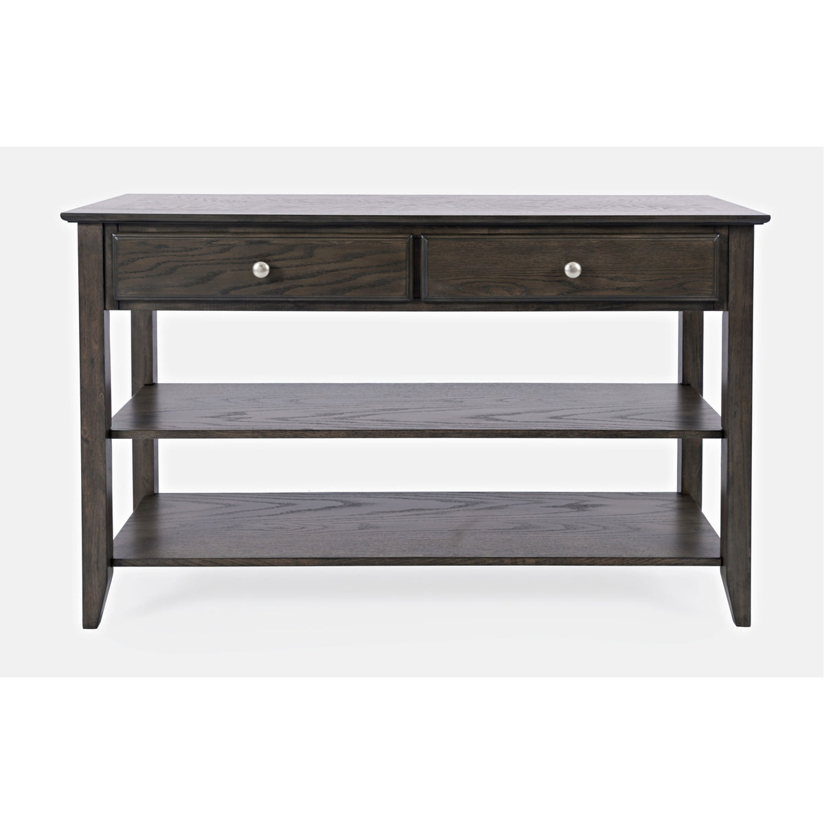 Modern Espresso Traditional 48' Sofa Console Table With Two Drawers