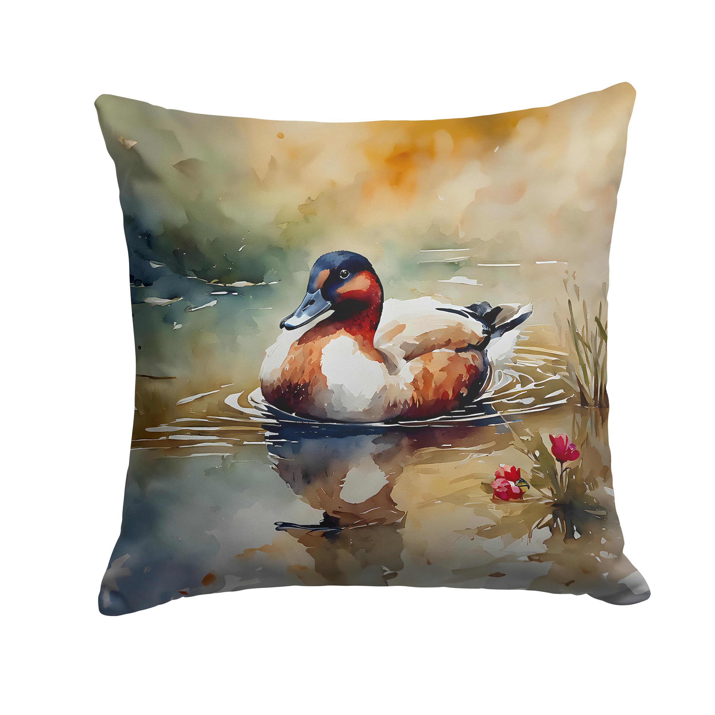 Carolines Treasures Canvasback Throw Pillow Machine Washable, Indoor Outdoor Decorative Pillow for Couch, Bed or Patio, 14Hx14W