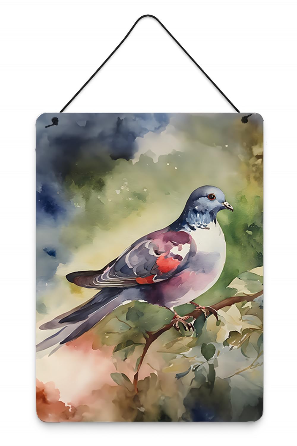 Carolines Treasures Pigeon Wall or Door Hanging Prints Aluminum Metal Sign Kitchen Wall Bar Bathroom Plaque Home Decor Front Door Plaque, 12x16, Multicolor