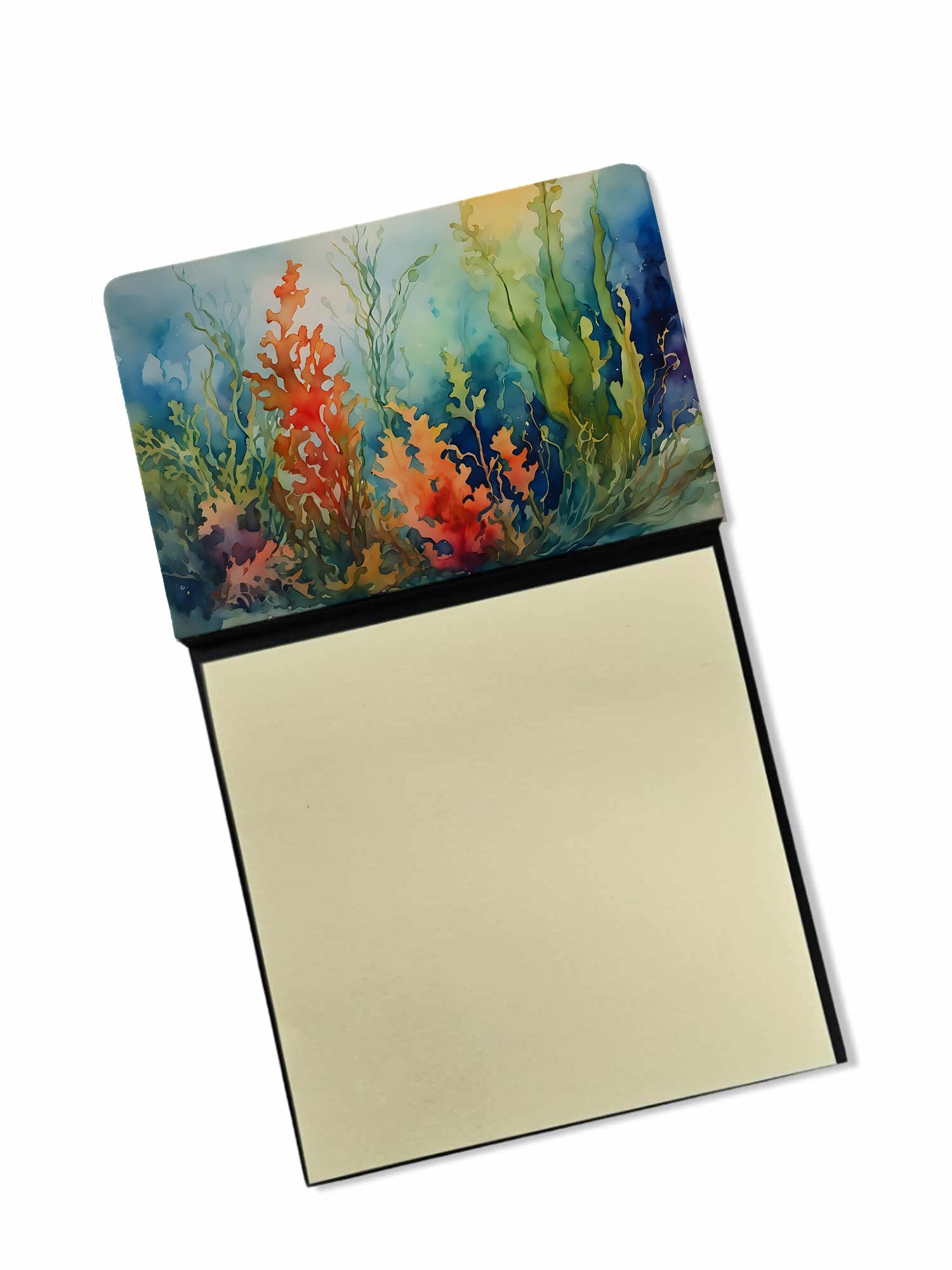 Carolines Treasures Seaweed Sticky Note Holder Refillable Dispenser Self-Sticky Note Pads, Memo Pads Blank Desk Accessories