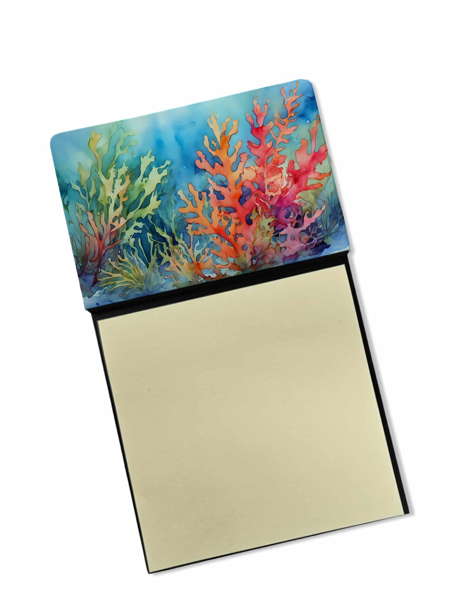 Carolines Treasures Seaweed Sticky Note Holder Refillable Dispenser Self-Sticky Note Pads, Memo Pads Blank Desk Accessories