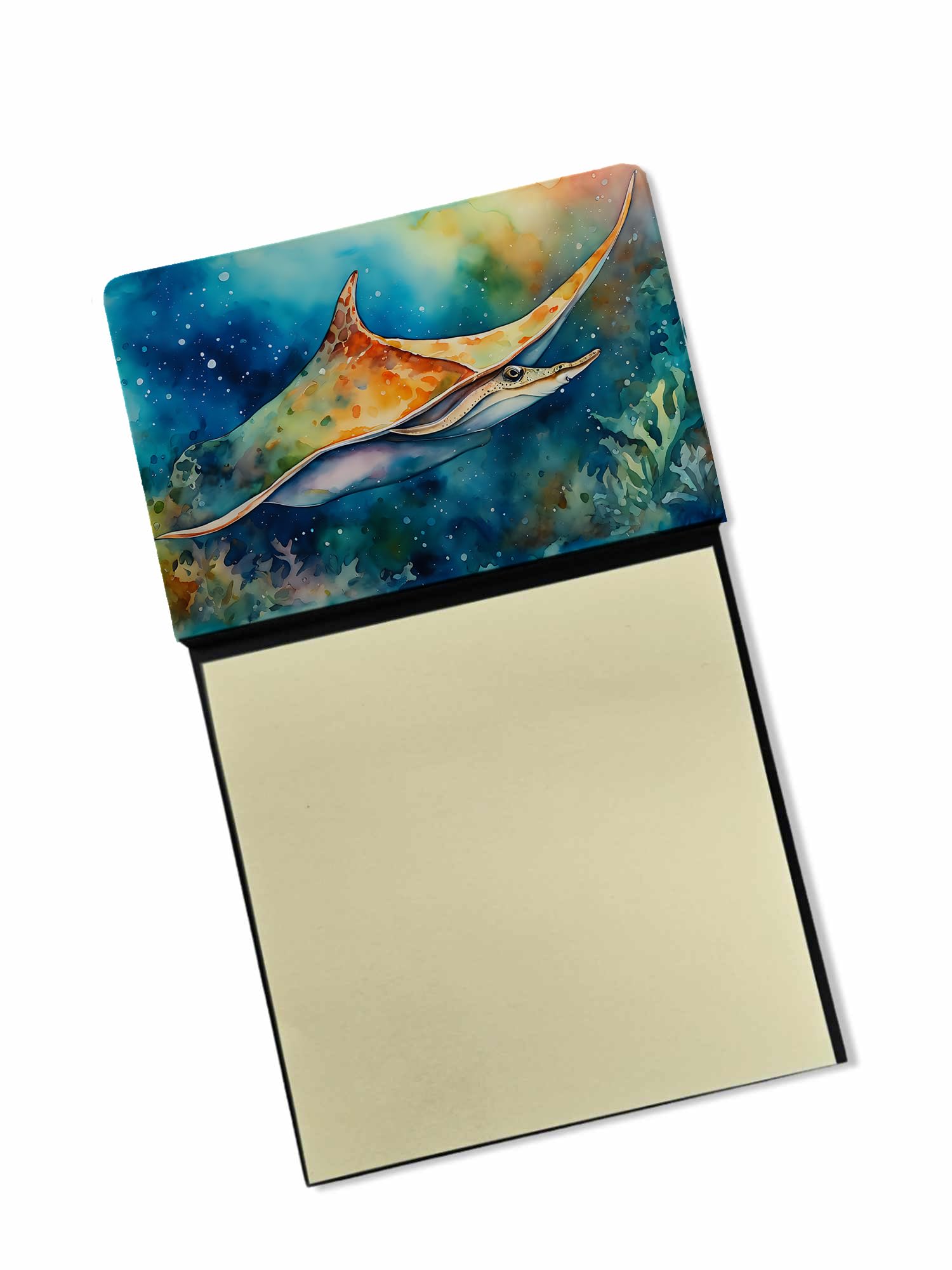 Carolines Treasures Sting Ray Sticky Note Holder Refillable Dispenser Self-Sticky Note Pads, Memo Pads Blank Desk Accessories