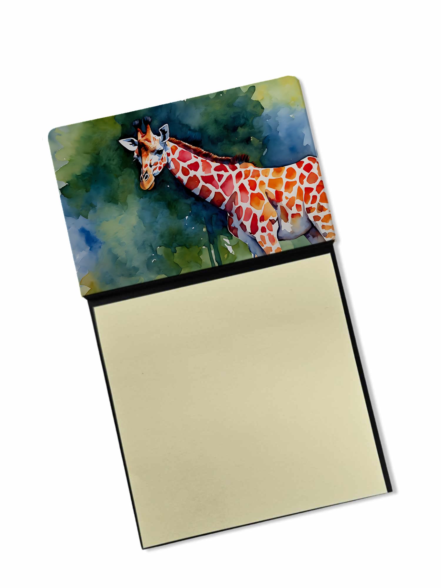 Carolines Treasures Giraffe Sticky Note Holder Refillable Dispenser Self-Sticky Note Pads, Memo Pads Blank Desk Accessories