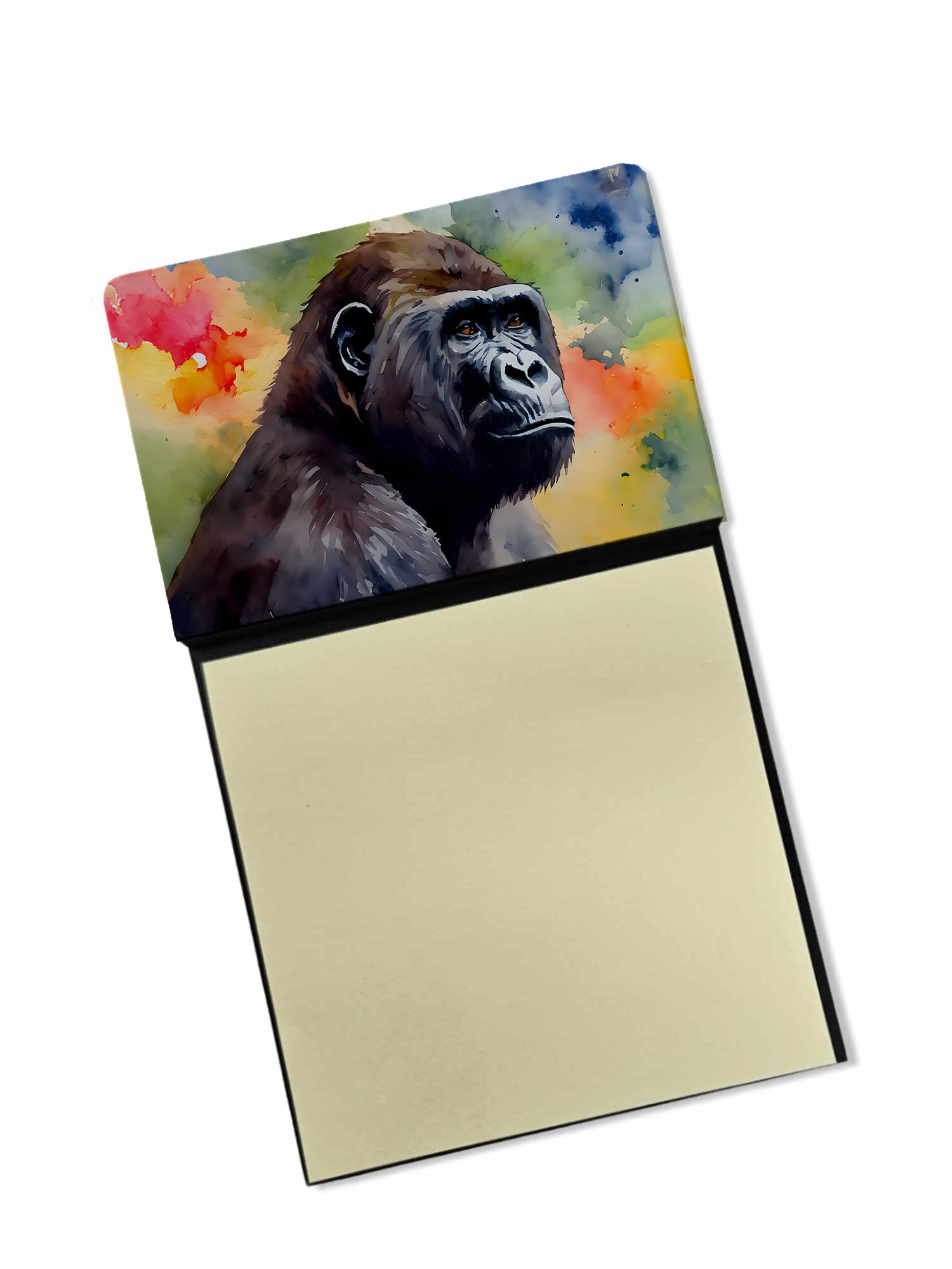 Carolines Treasures Gorilla Sticky Note Holder Refillable Dispenser Self-Sticky Note Pads, Memo Pads Blank Desk Accessories