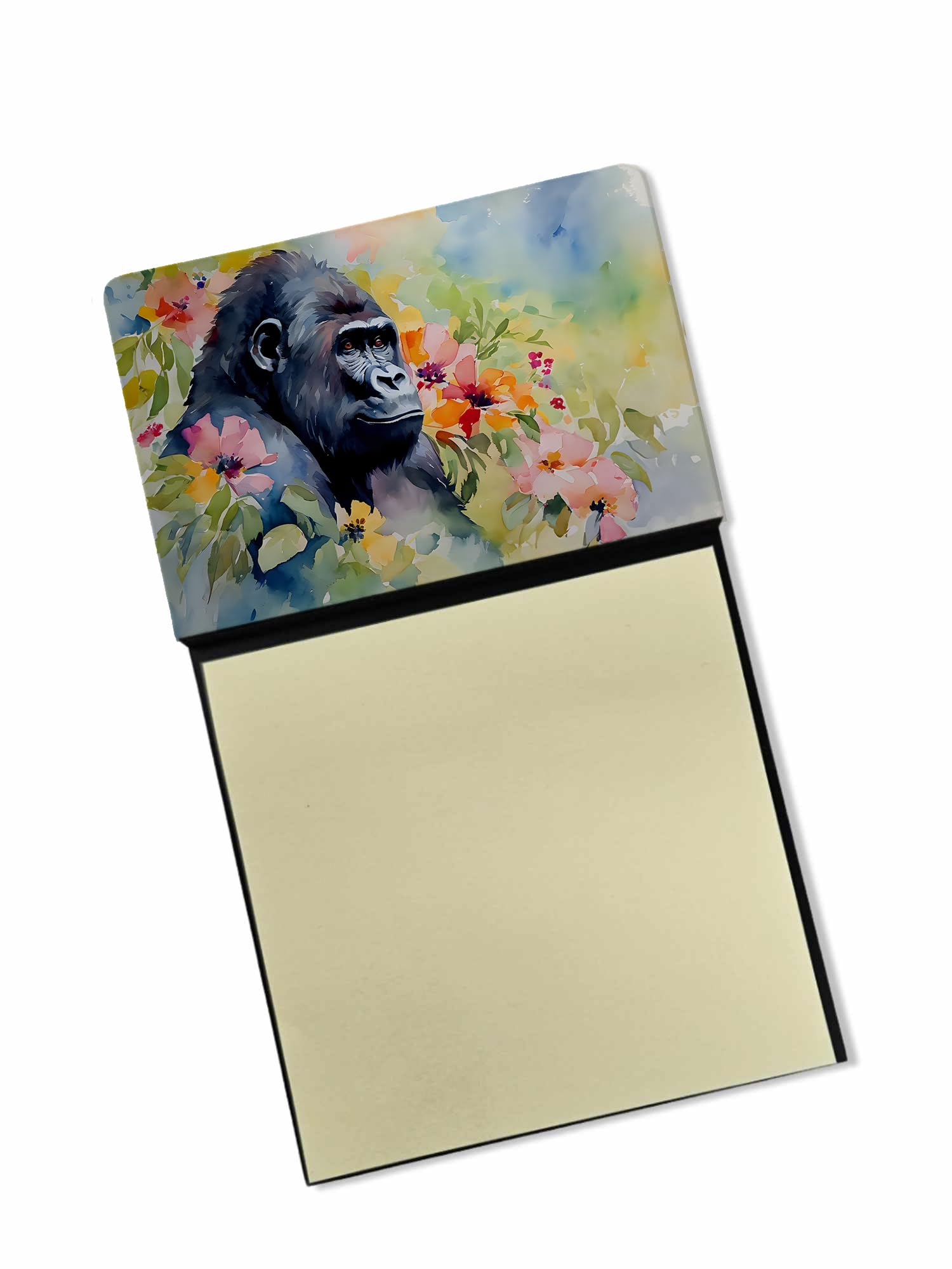 Carolines Treasures Gorilla Sticky Note Holder Refillable Dispenser Self-Sticky Note Pads, Memo Pads Blank Desk Accessories