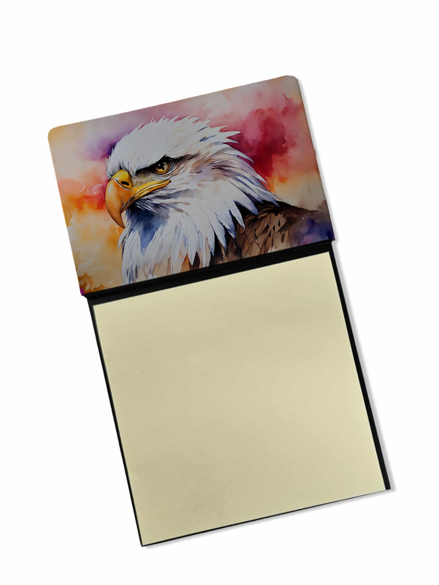 Carolines Treasures Eagle Sticky Note Holder Refillable Dispenser Self-Sticky Note Pads, Memo Pads Blank Desk Accessories